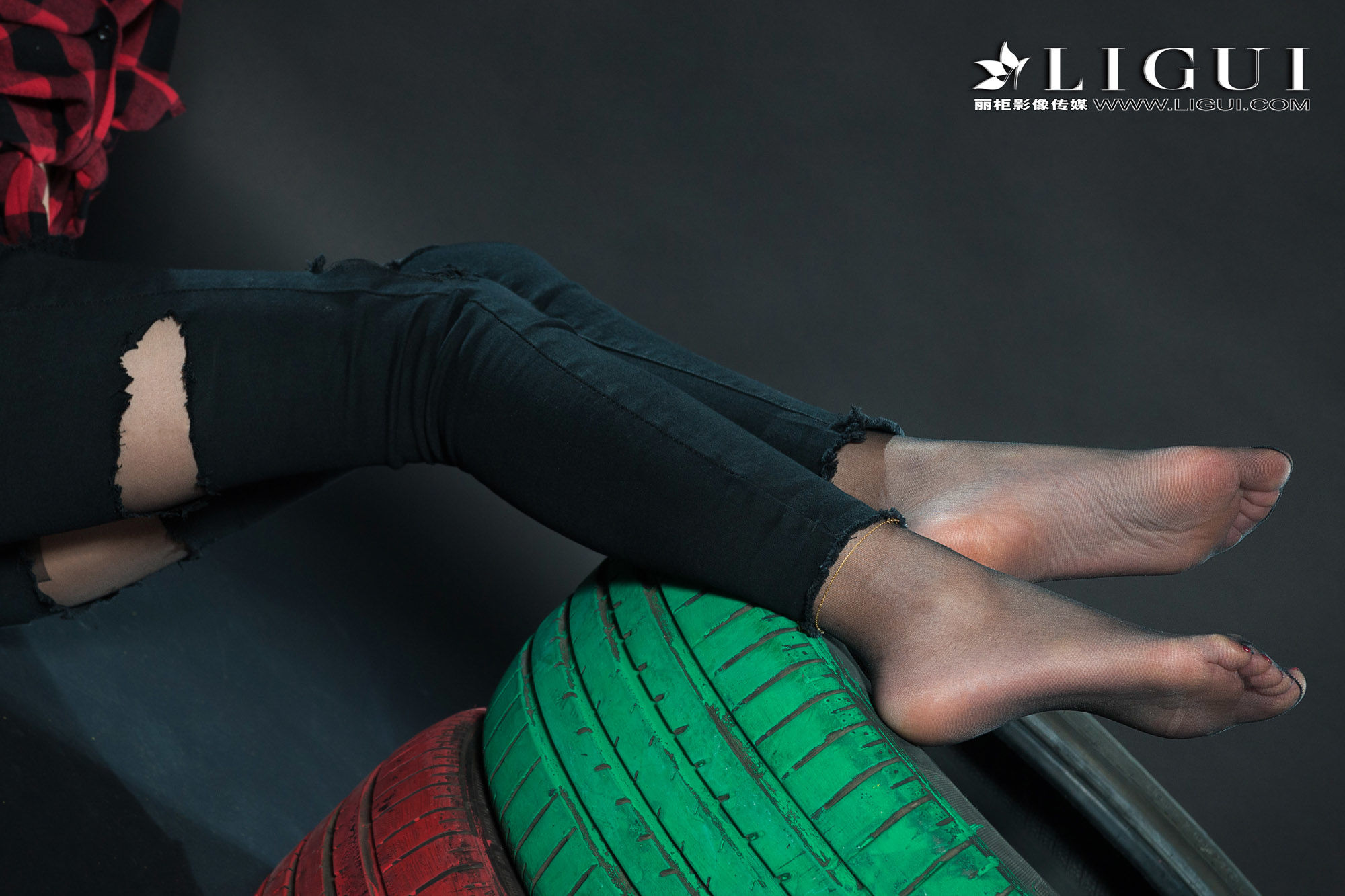 赵维拉《牛仔黑丝女郎》 [丽柜Ligui] 网络丽人 写第3张