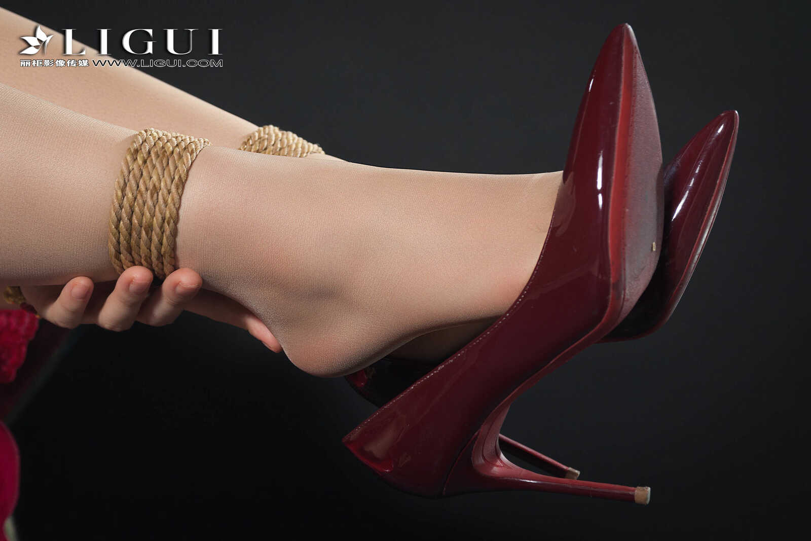 腿模然然《优雅高贵睡衣丝足》 [丽柜Ligui] 写真第8张
