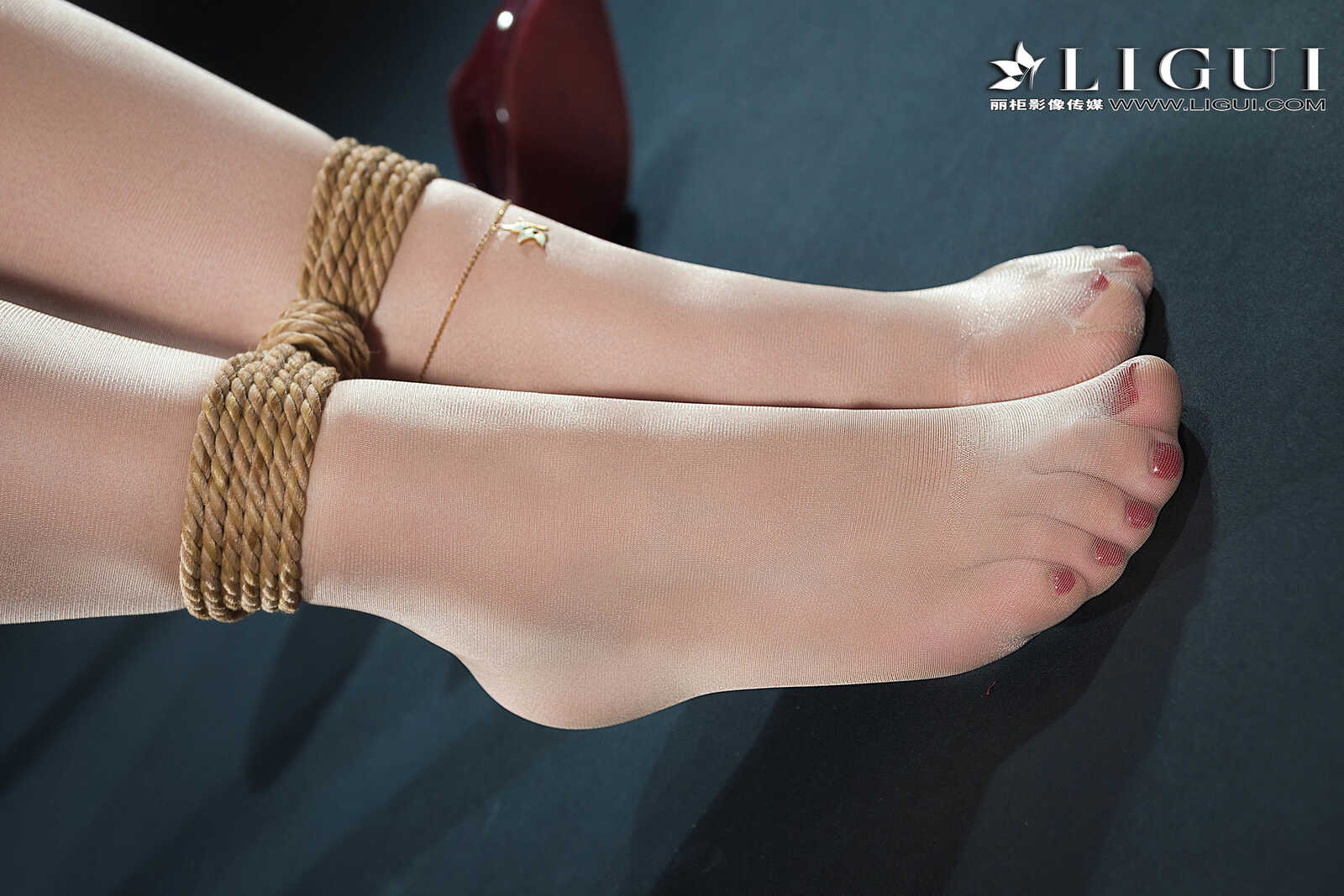 腿模然然《优雅高贵睡衣丝足》 [丽柜Ligui] 写真第6张