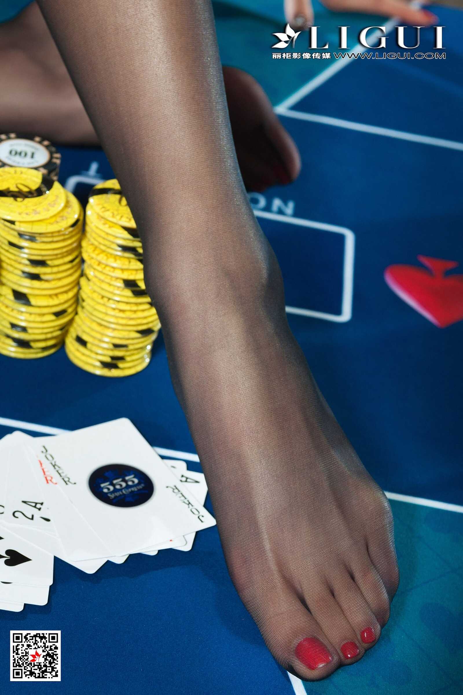 腿模筱筱《赌场黑丝女王》 [丽柜Ligui] 写真集第13张