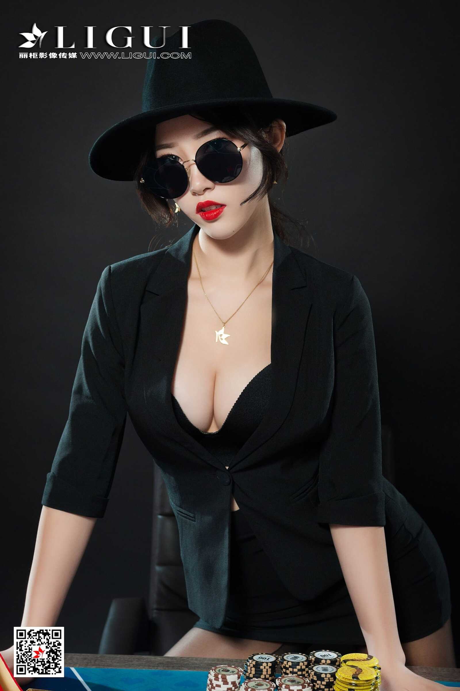 腿模筱筱《赌场黑丝女王》 [丽柜Ligui] 写真集第9张