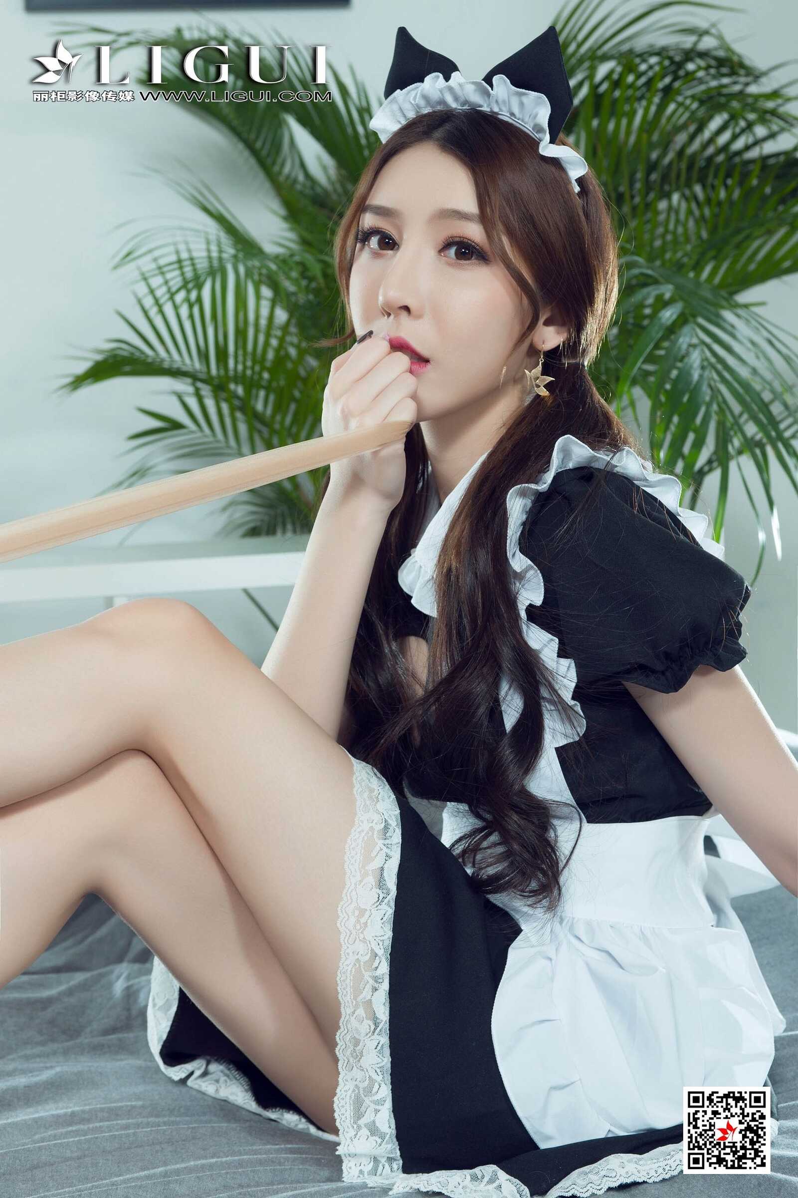 腿模兔子《女仆绳艺》 [丽柜美束Ligui] 网络丽人第8张