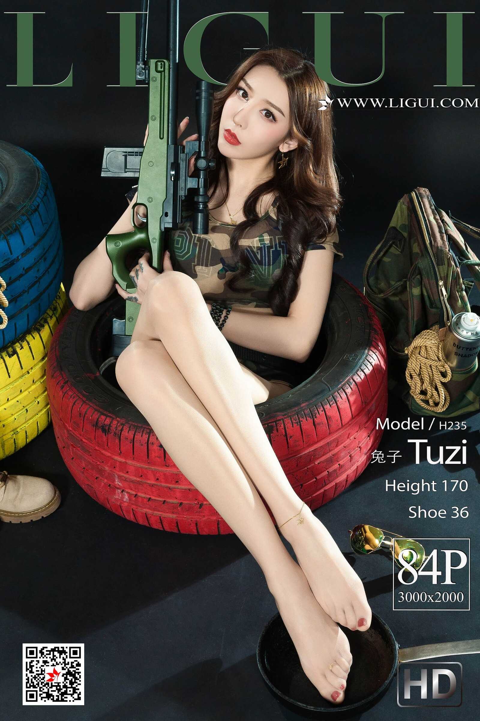 兔子《迷彩女兵COS》 [丽柜Ligui] 美腿丝足 写真集第18张