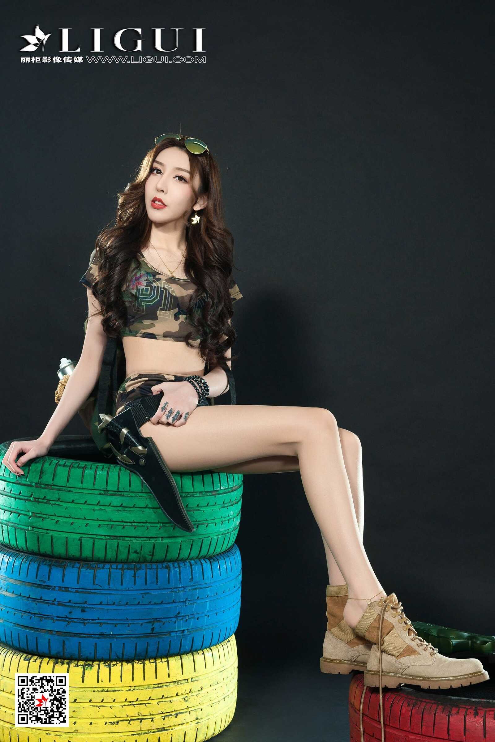 兔子《迷彩女兵COS》 [丽柜Ligui] 美腿丝足 写真集第11张