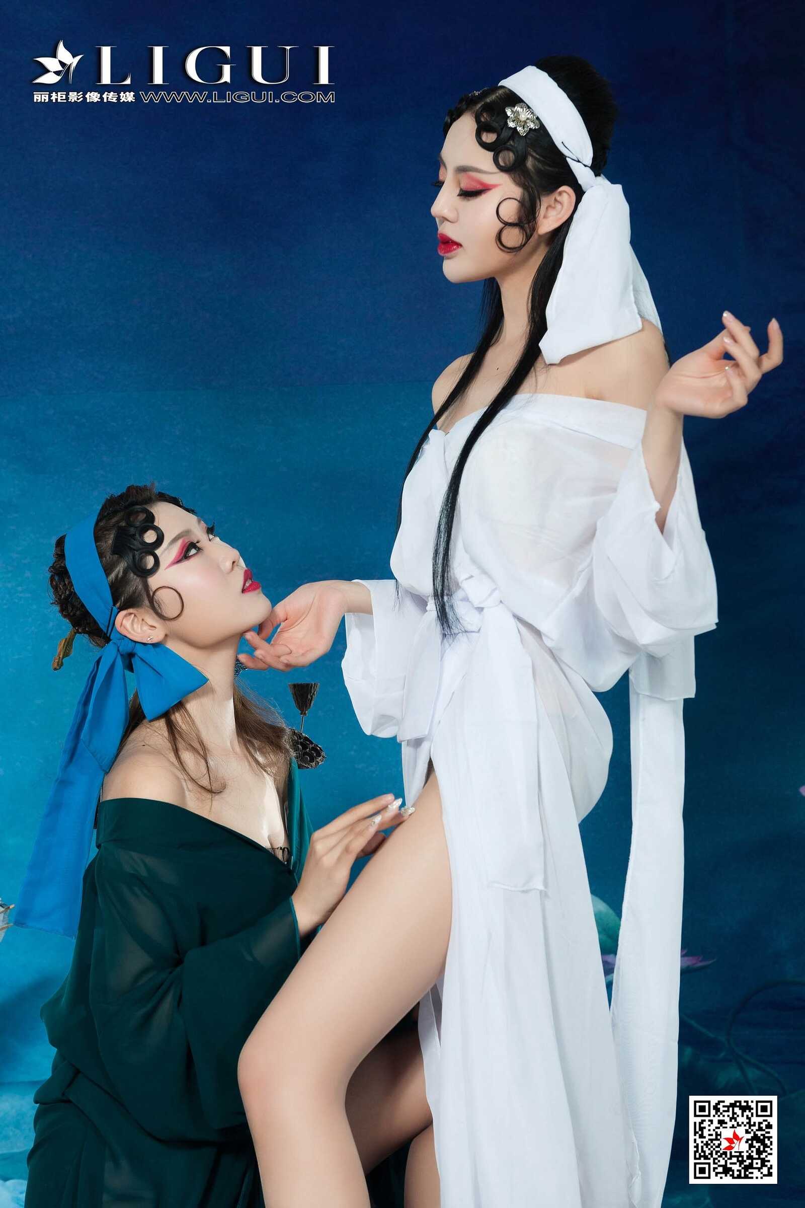 钟情&amp;amp;凉儿《双生戏曲美人》 [丽柜Ligui] 写真集第12张