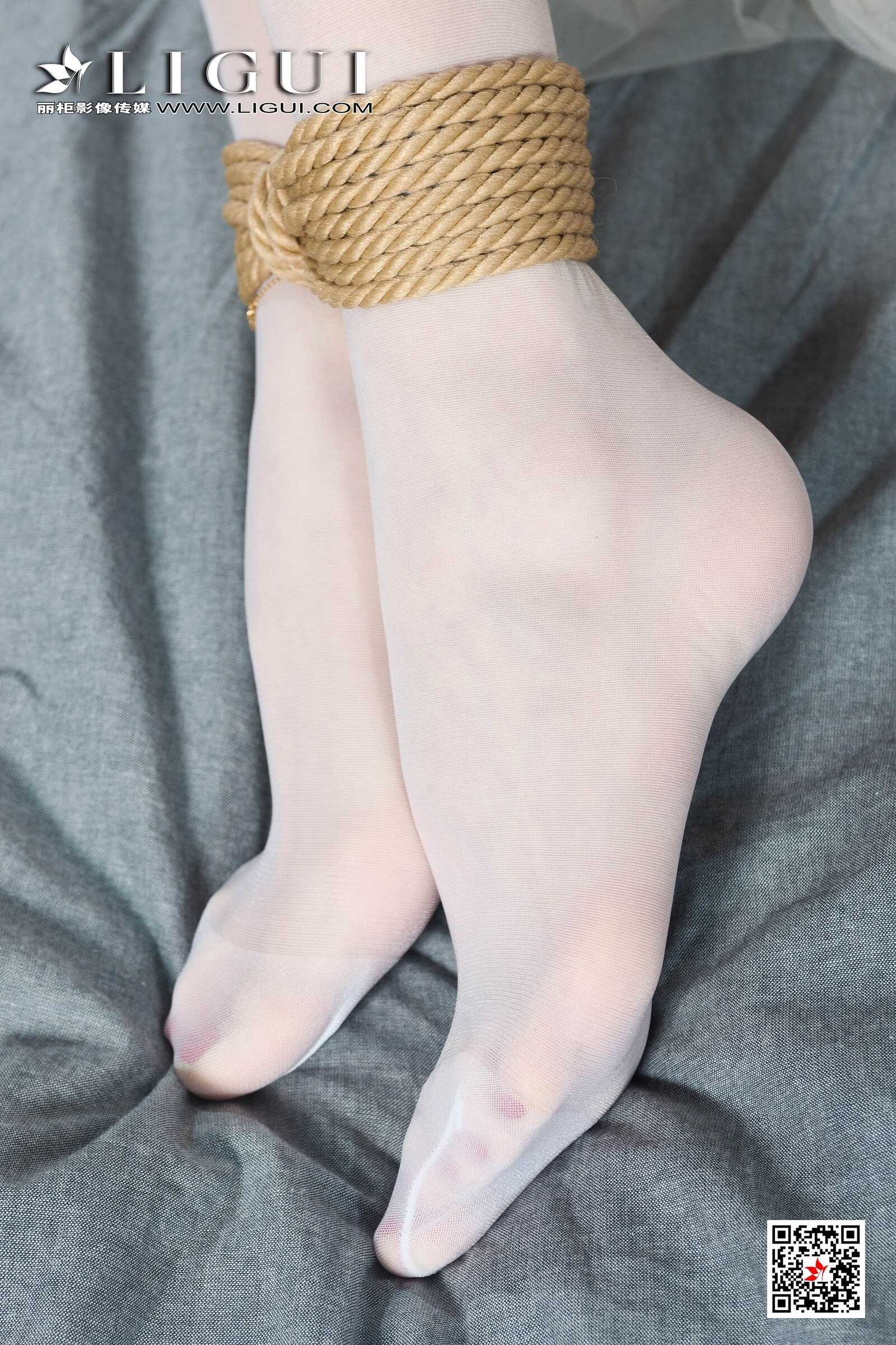 腿模兔子《婚纱白丝捆绑绳艺》 [丽柜美束Ligui第17张