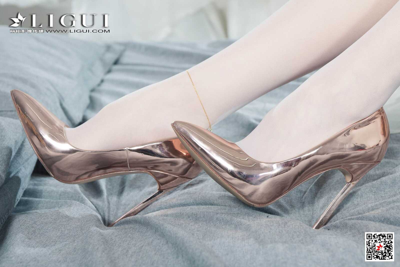 腿模兔子《婚纱白丝捆绑绳艺》 [丽柜美束Ligui第1张