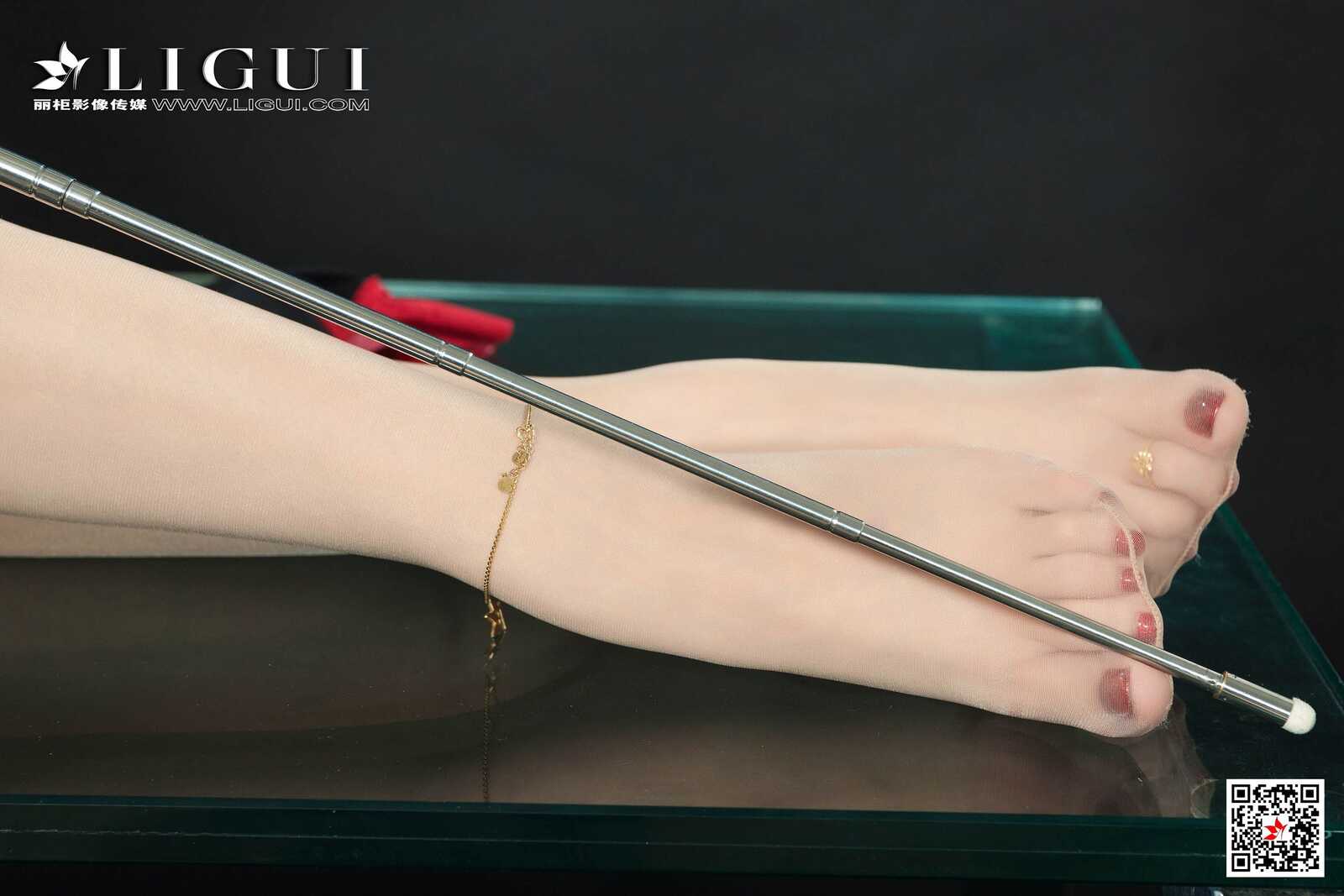 文静《黑丝吊袜美腿丝足》 [丽柜Ligui] 写真集第4张