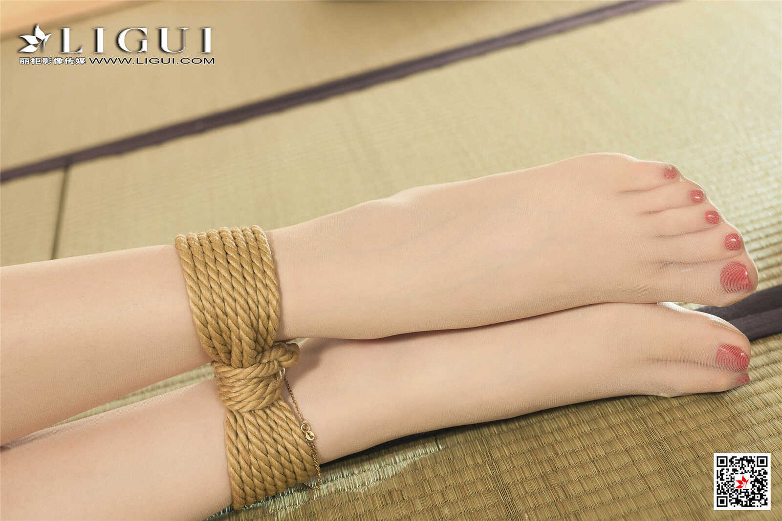 腿模甜甜《女仆绳艺丝足》 [丽柜美束Ligui] 写真第7张