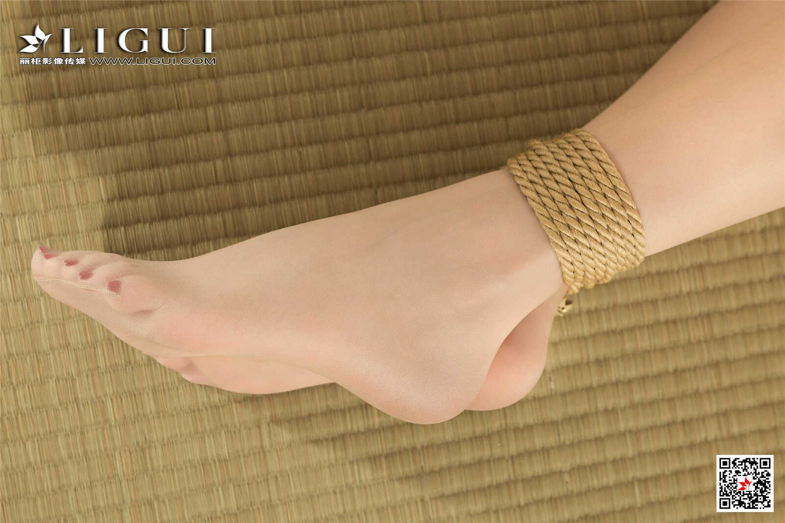 腿模甜甜《女仆绳艺丝足》 [丽柜美束Ligui] 写真第6张