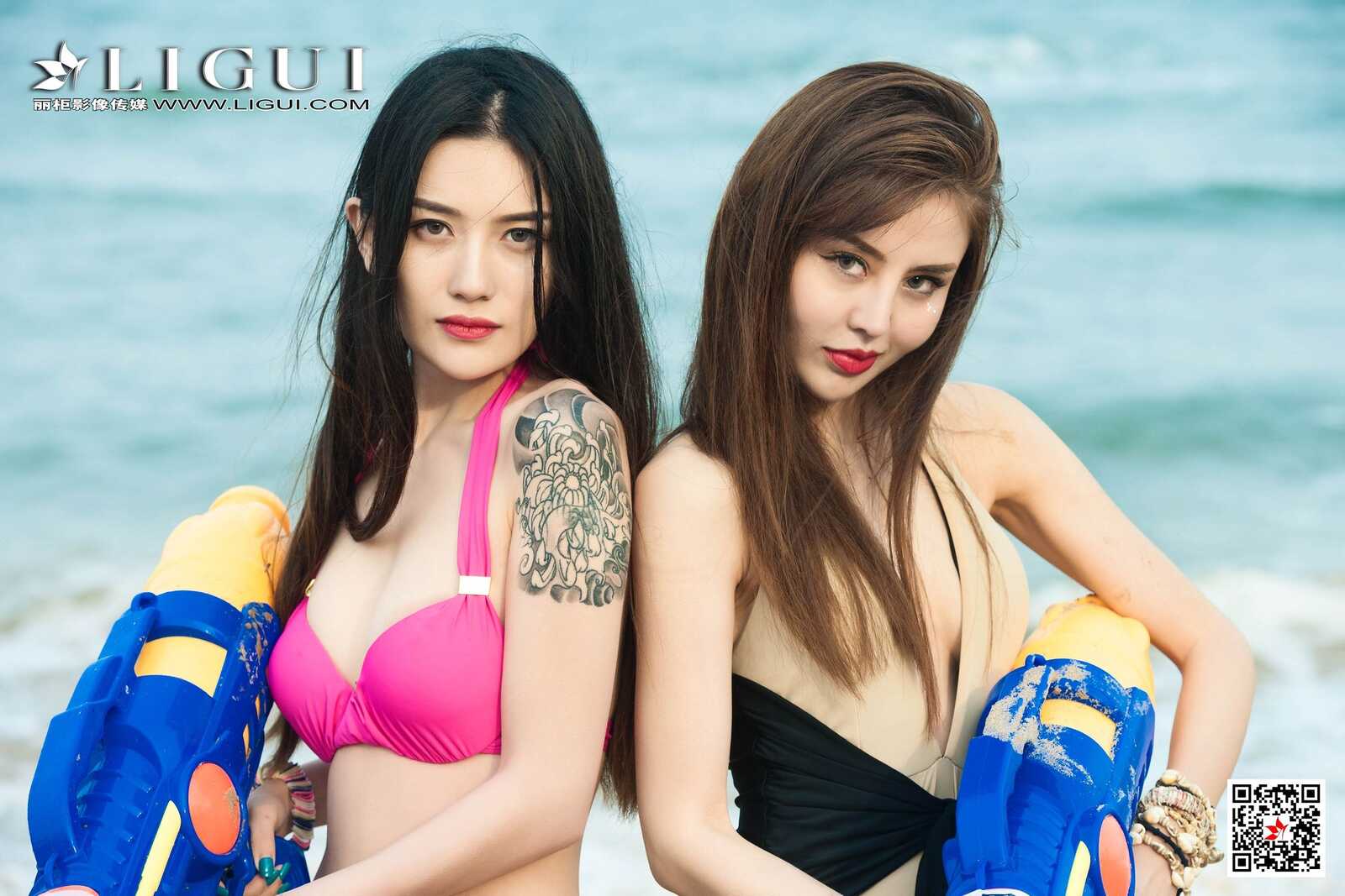 兔子&amp;amp;凉儿&amp;amp;甜甜《沙滩丝足》 [丽柜Ligui] 写第12张