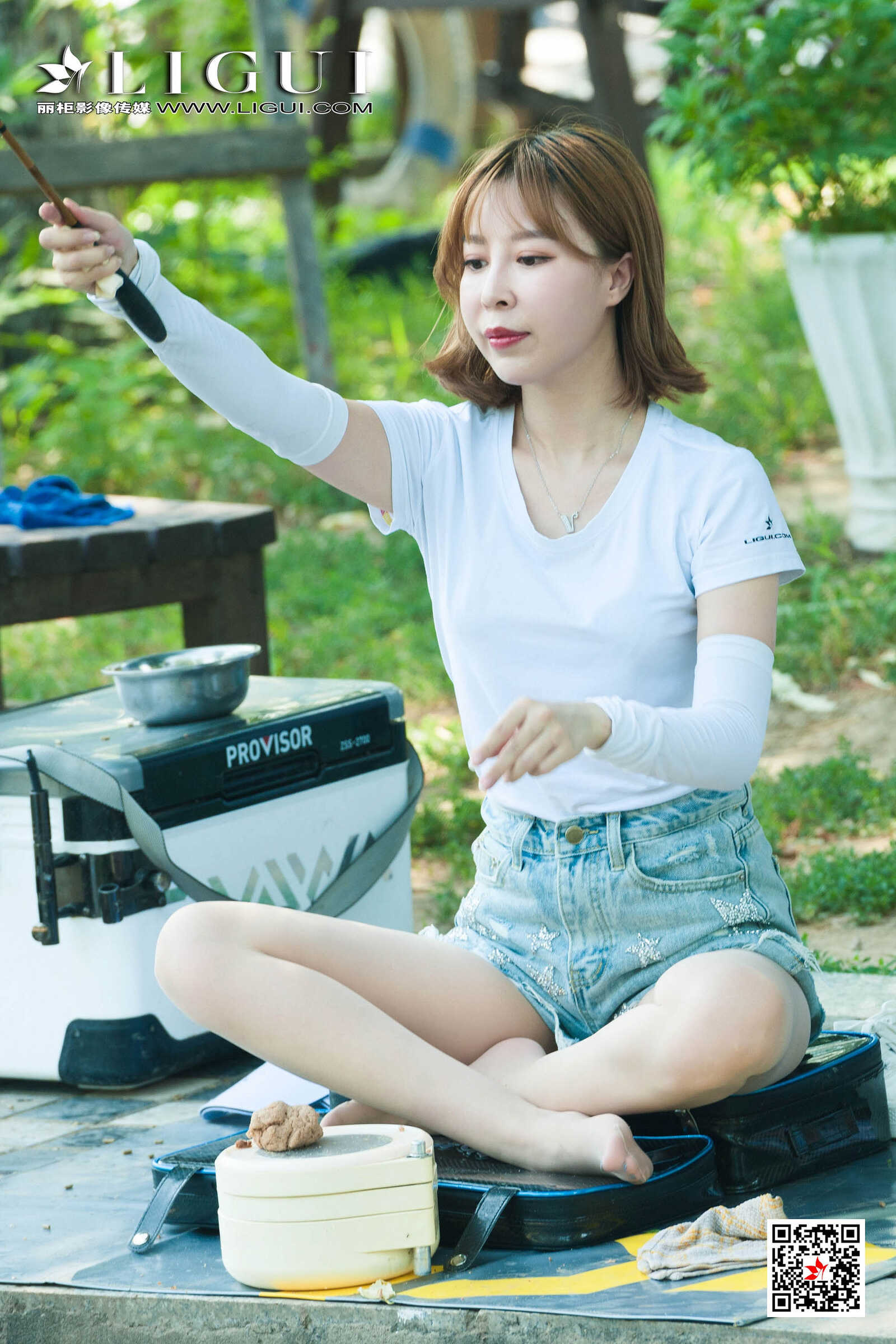 文静&amp;amp;然然《垂钓园丝足》 [丽柜LIGUI] 网络丽人第10张