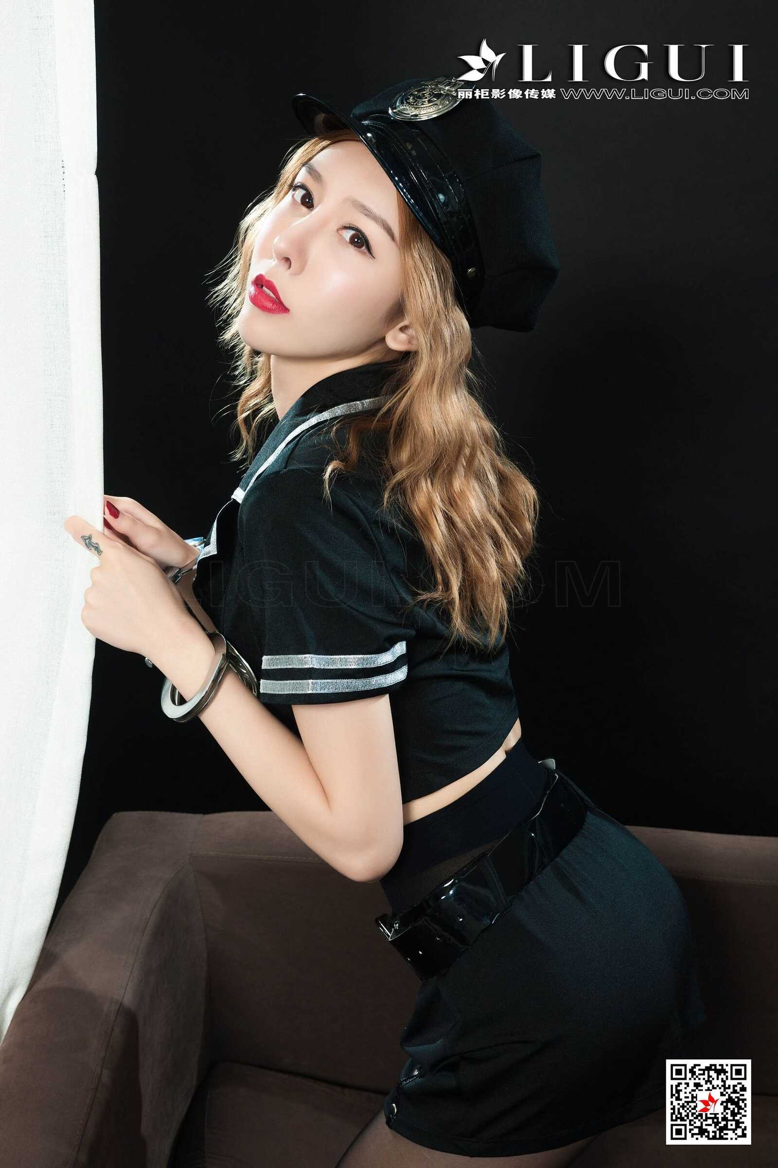 兔子《黑丝女警镣铐》 [丽柜LIGUI] 网络丽人 写真第10张