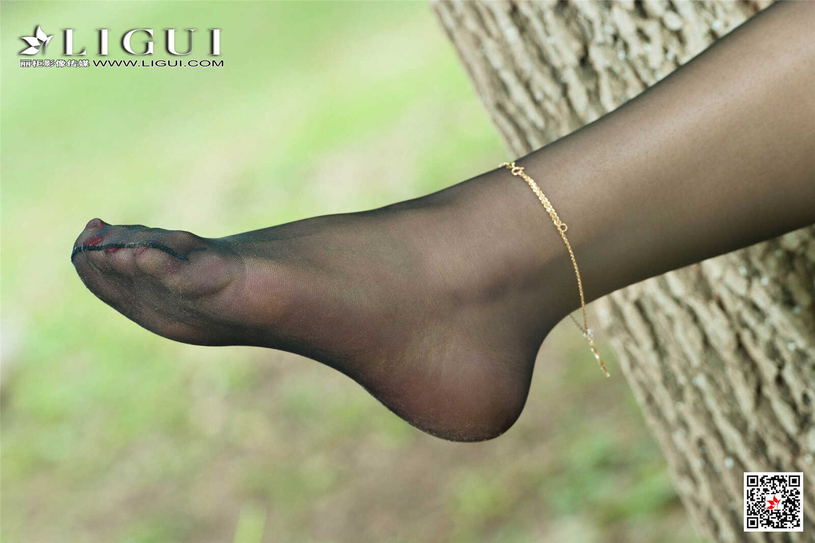 然然《极品森系黑丝草帽少女》 [丽柜Ligui] 写真第6张