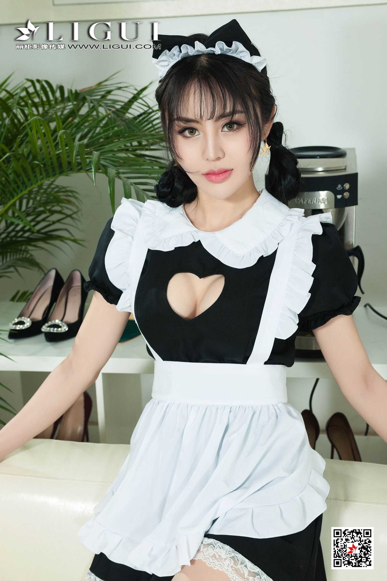 凉儿《灰丝女仆丝足》 [丽柜Ligui] 写真集第17张