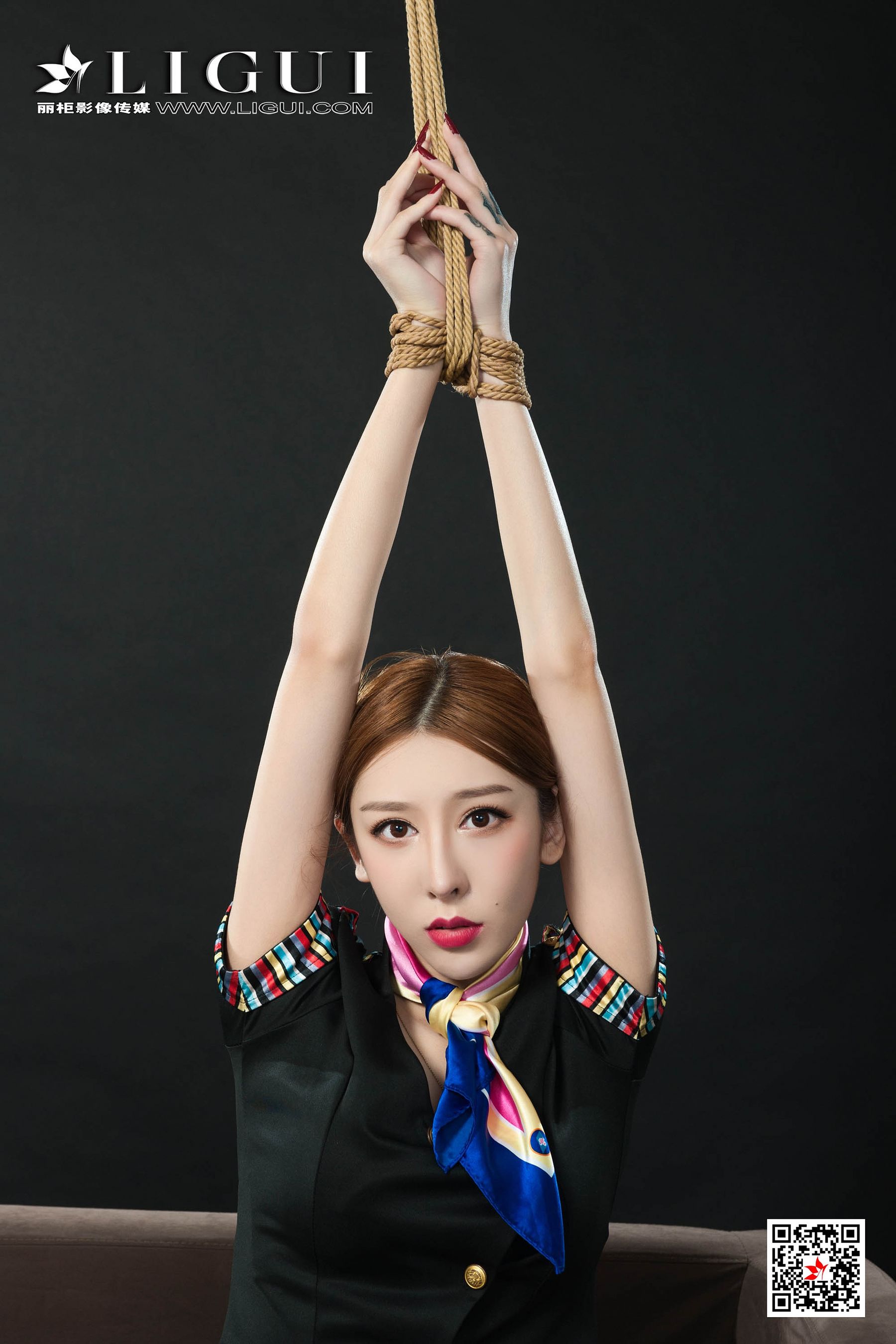 兔子《空姐捆绑绳艺》 [丽柜美束Ligui] 写真集第2张