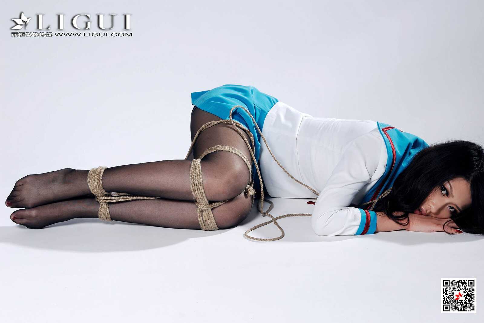 Model 幽幽《制服黑丝捆绑》 [丽柜美束Ligui] 写真第3张