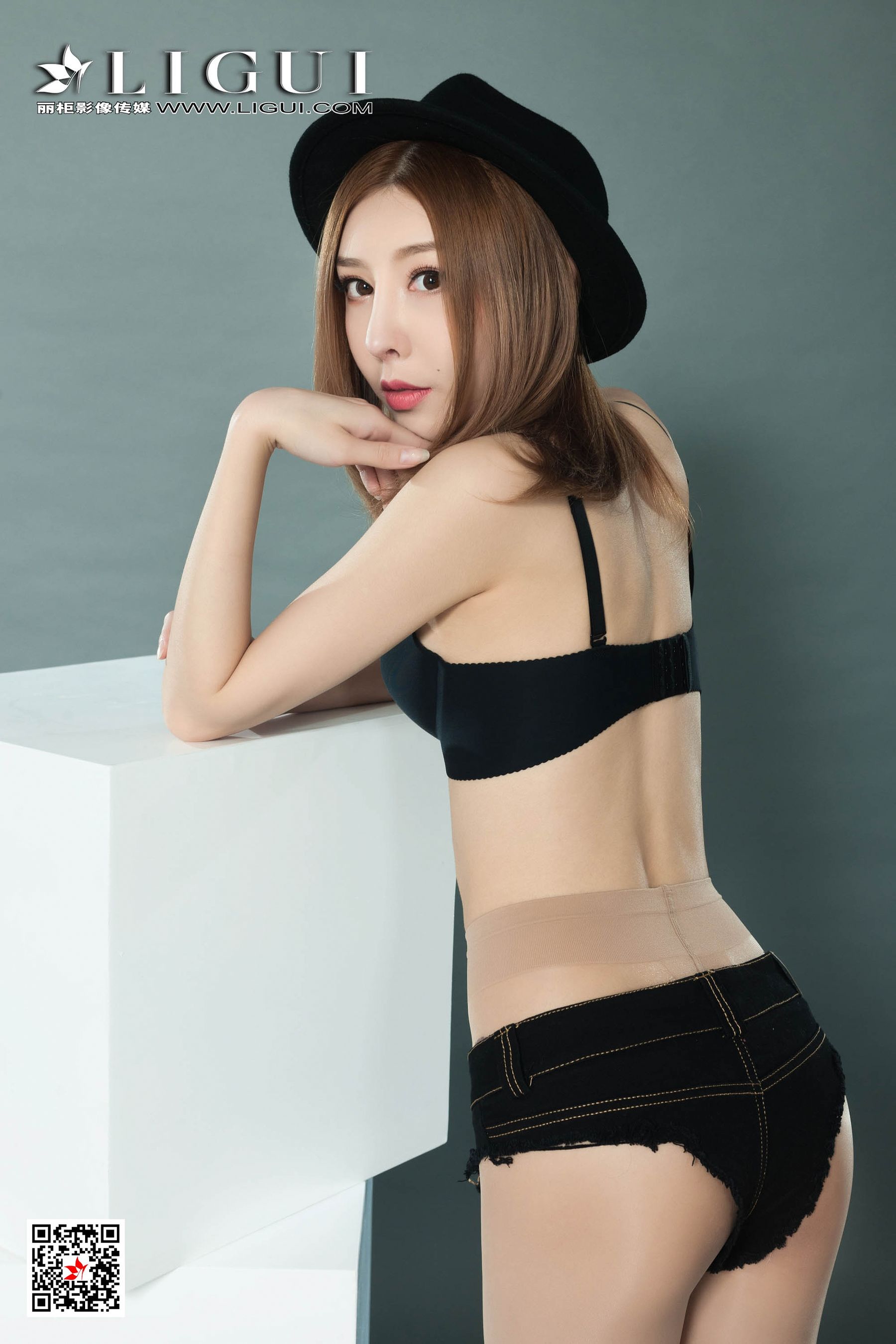 Model 兔子《肉丝超短牛仔热裤》 [丽柜Ligui] 网络第17张