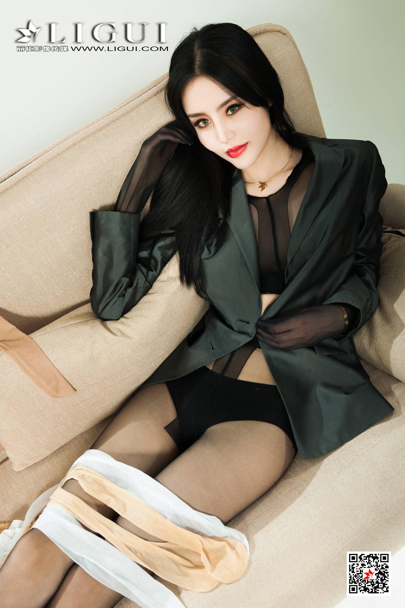 [Ligui丽柜]网络丽人 2021.05.12 Model《黑丝魅惑》凉第13张