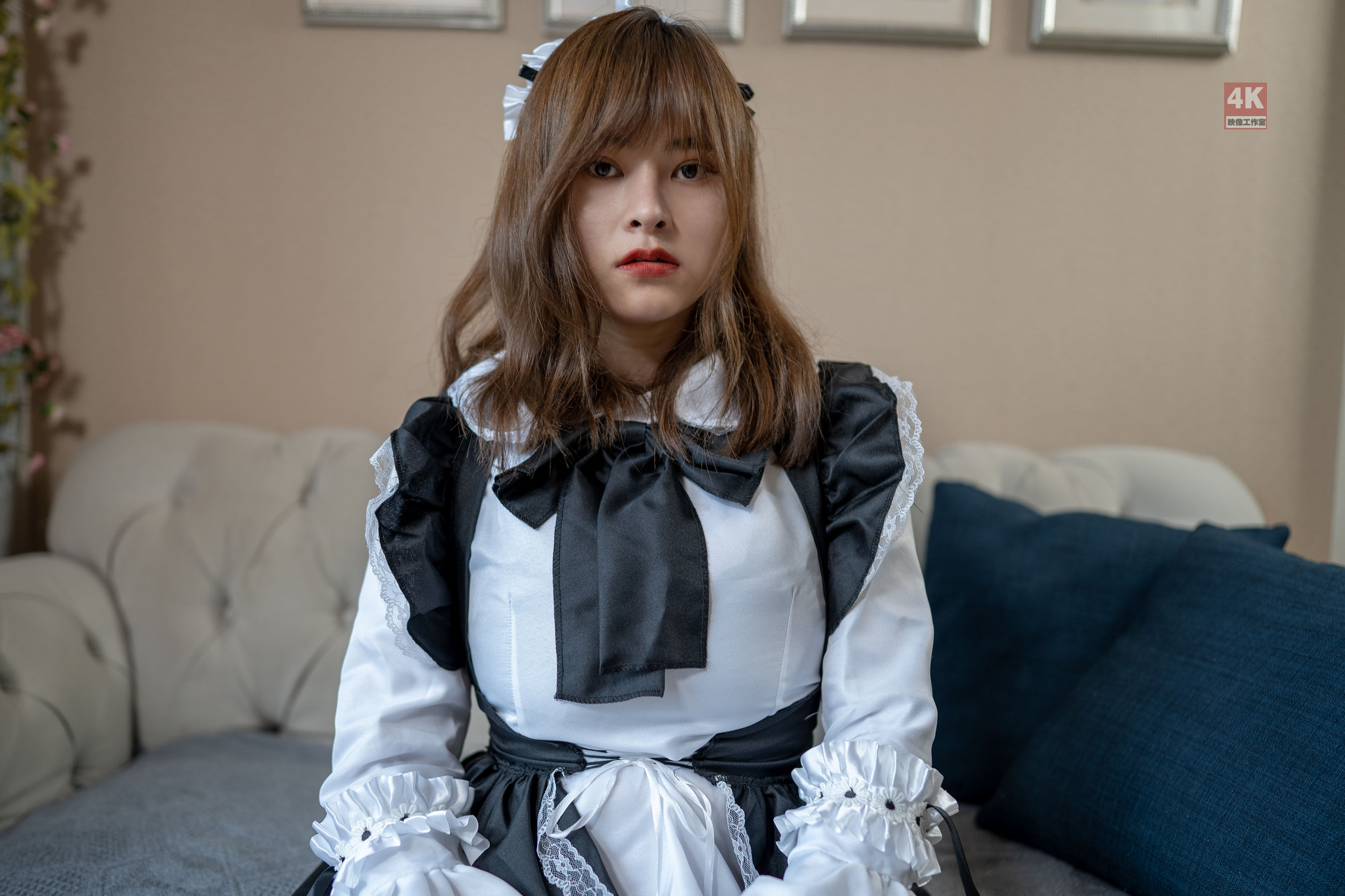 [丽柜Ligui] 网络丽人 Model 奈沐子 《女仆裙装》第15张