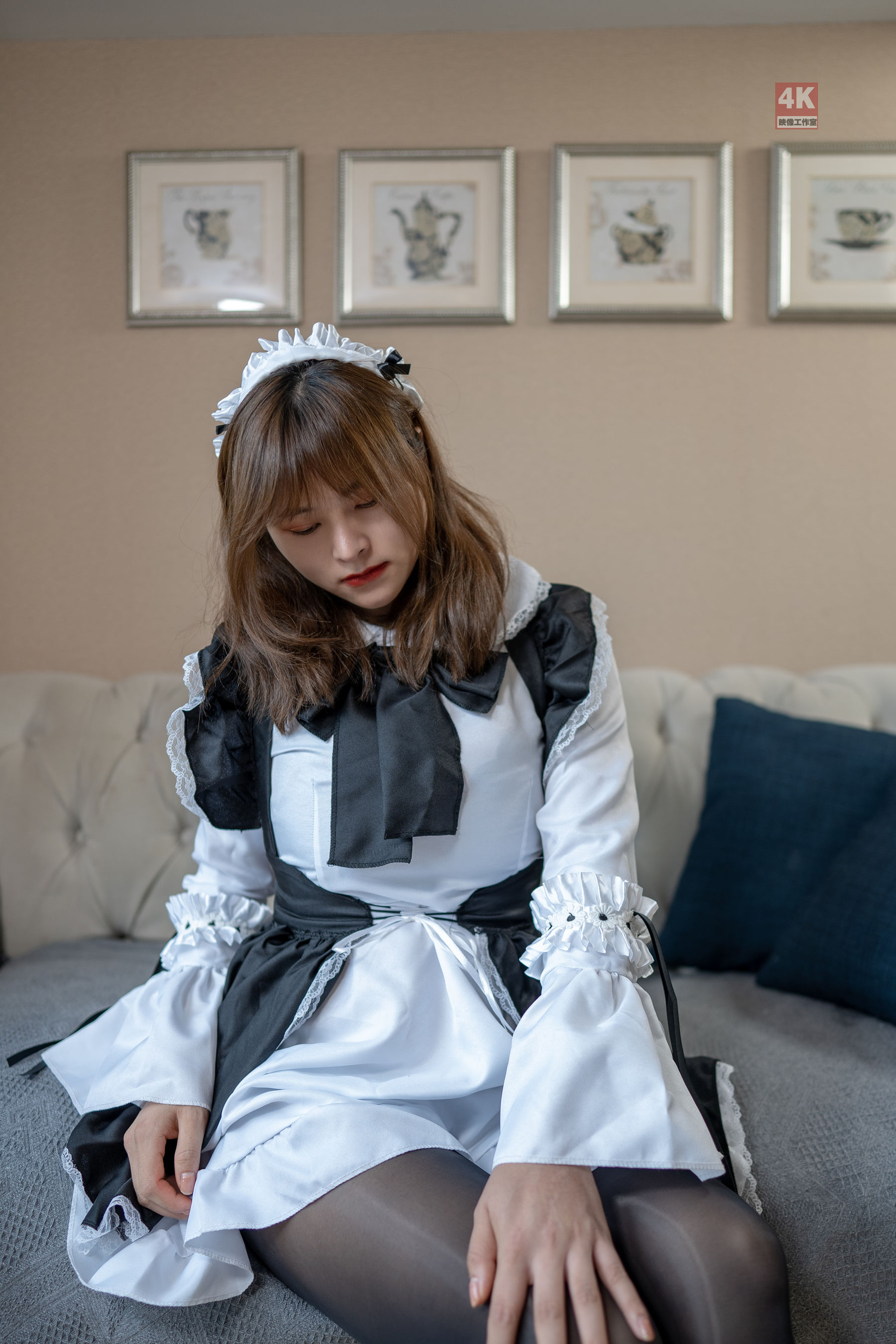 [丽柜Ligui] 网络丽人 Model 奈沐子 《女仆裙装》第5张