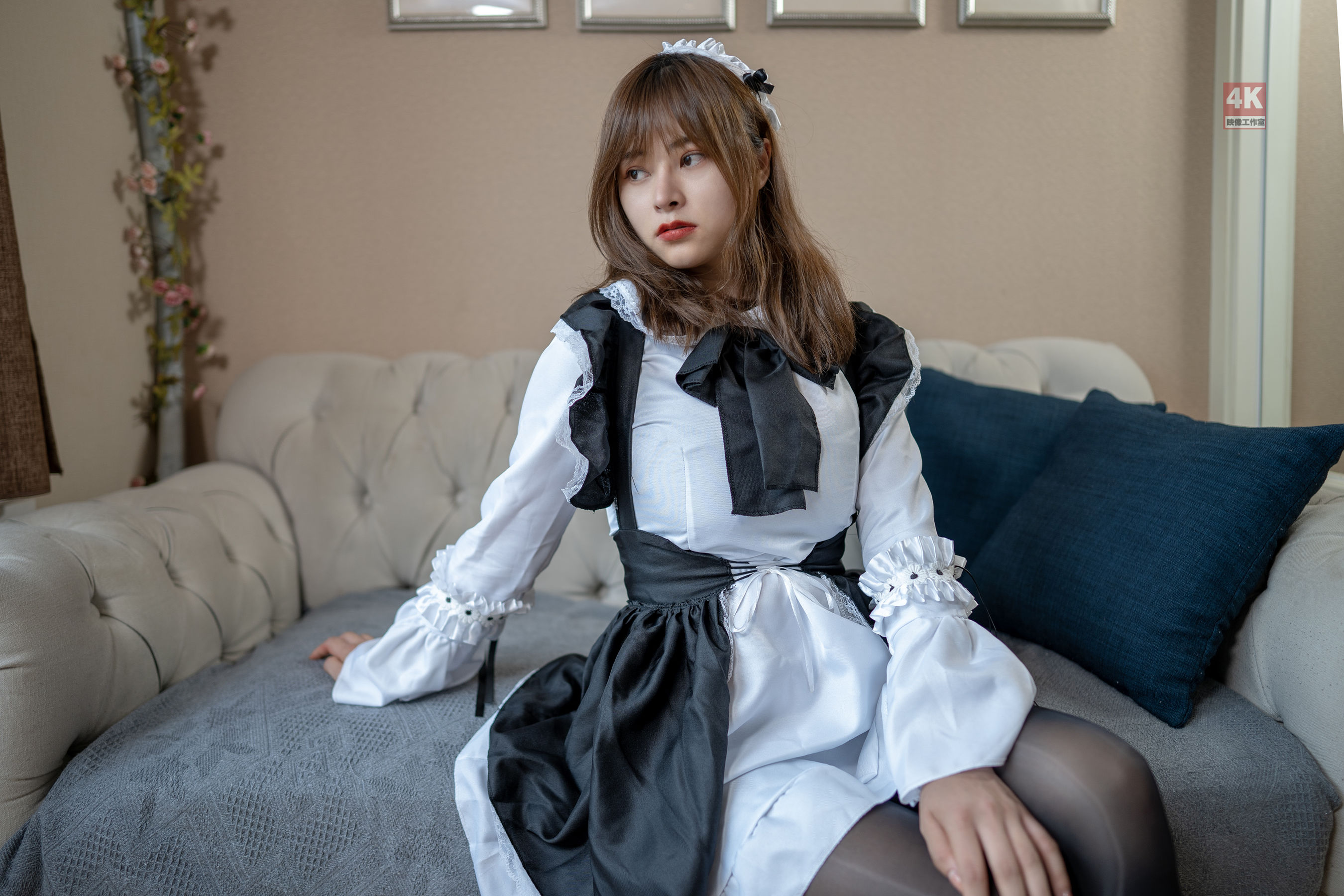 [丽柜Ligui] 网络丽人 Model 奈沐子 《女仆裙装》第2张