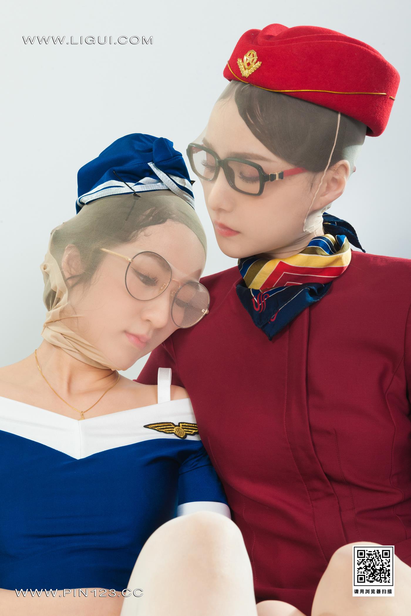 [Ligui丽柜]2022.11.11 双生花-空中丝欲 汐汐＆心心第18张