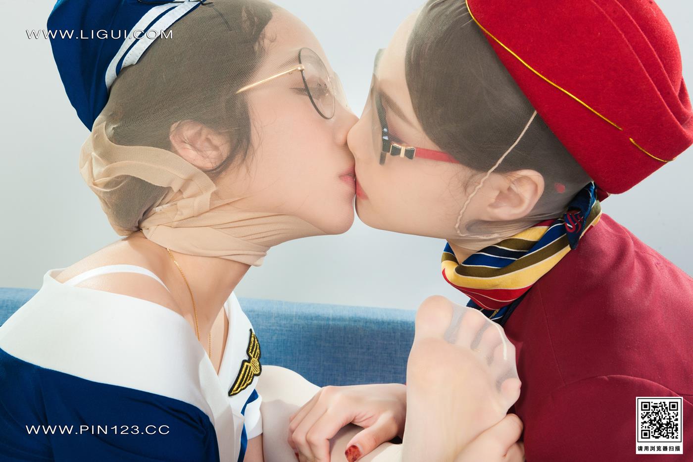 [Ligui丽柜]2022.11.11 双生花-空中丝欲 汐汐＆心心第12张