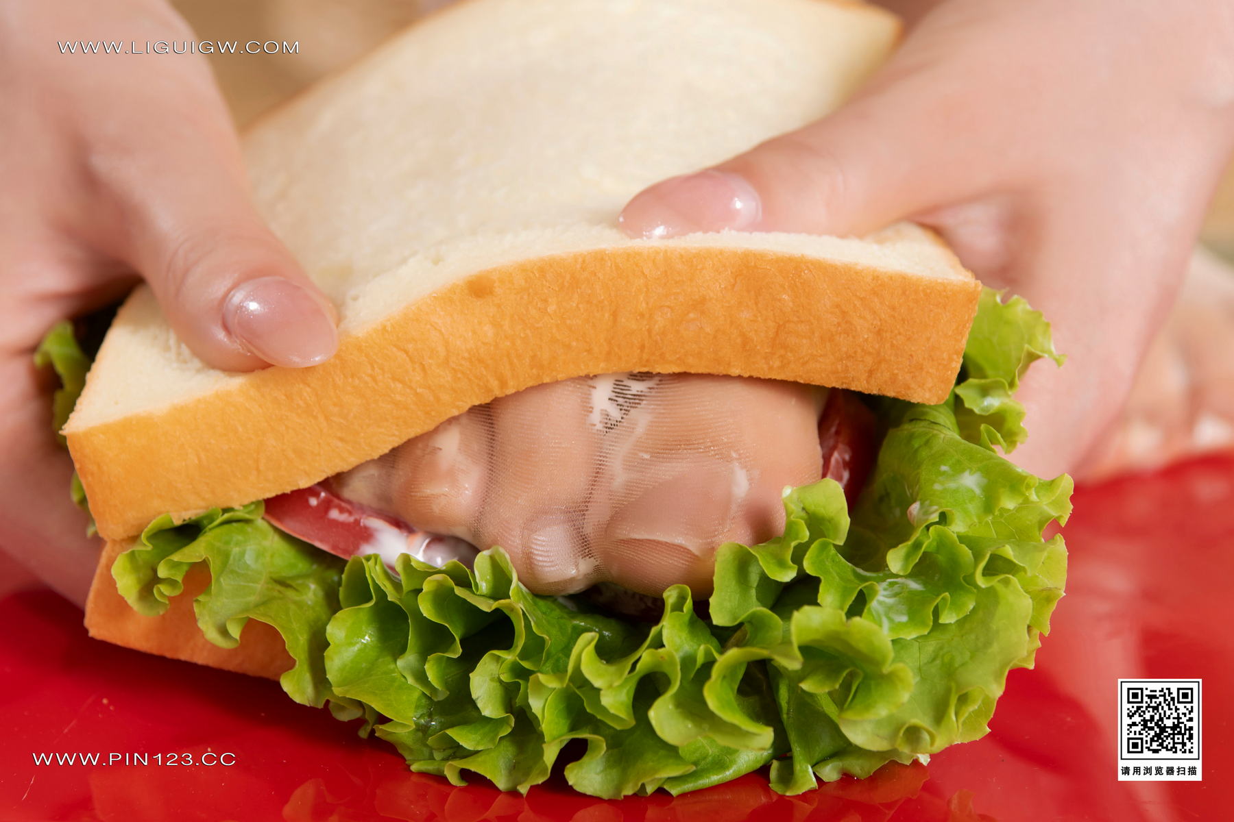 [Ligui丽柜] 2024.08.05《香足三明治》甜甜第15张