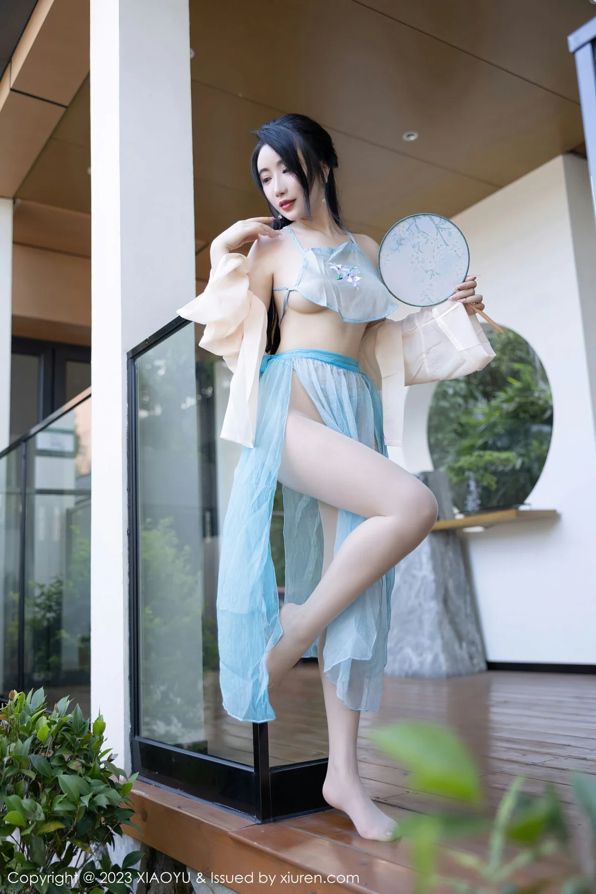  XIAOYU 语画界 Vol.1057 Cherry樱桃酱 淡蓝色古装杭州旅拍 [82P]第8张