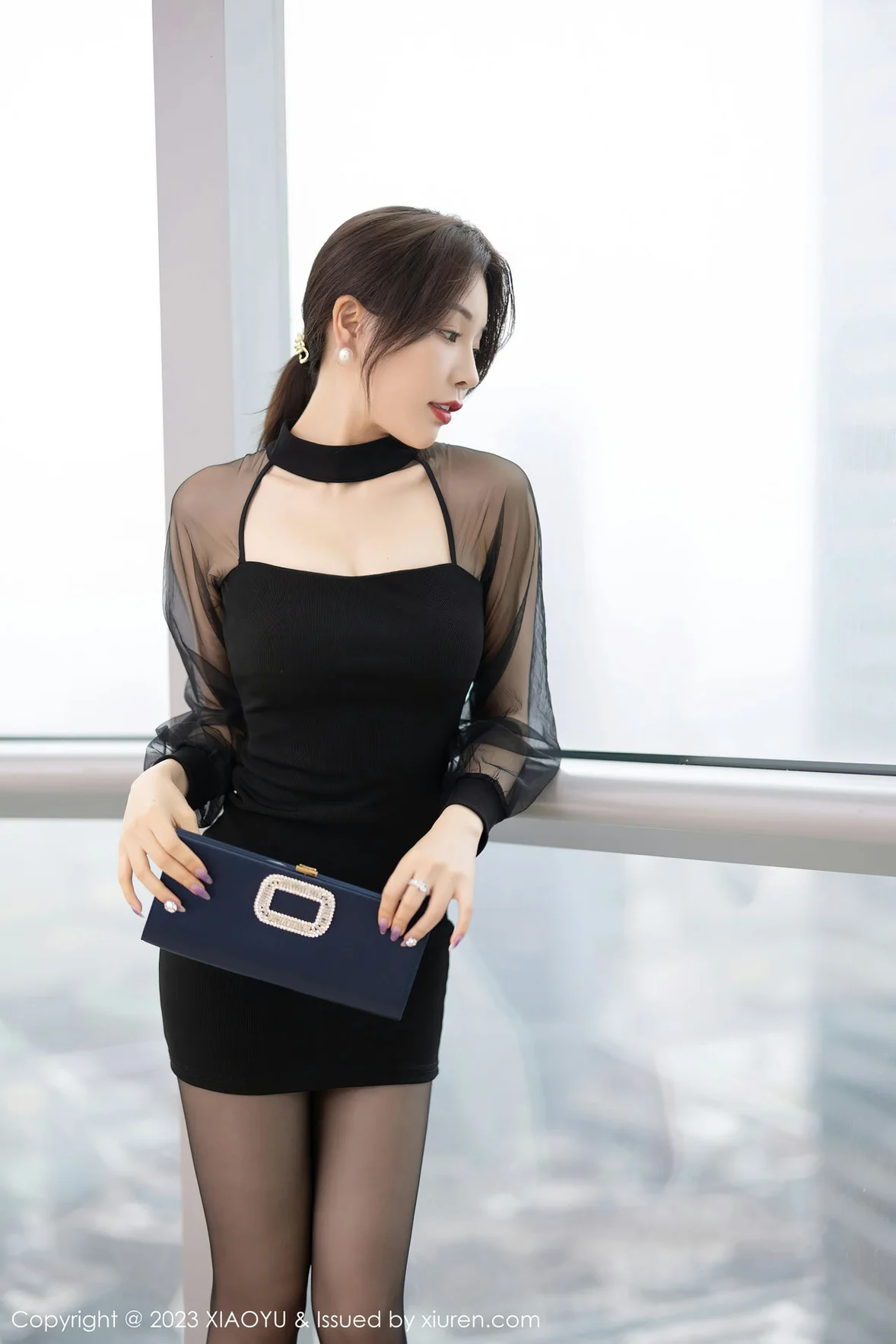  XIAOYU 语画 Vol.1067 徐莉芝Booty 黑色薄纱性感写真 [88P]第1张