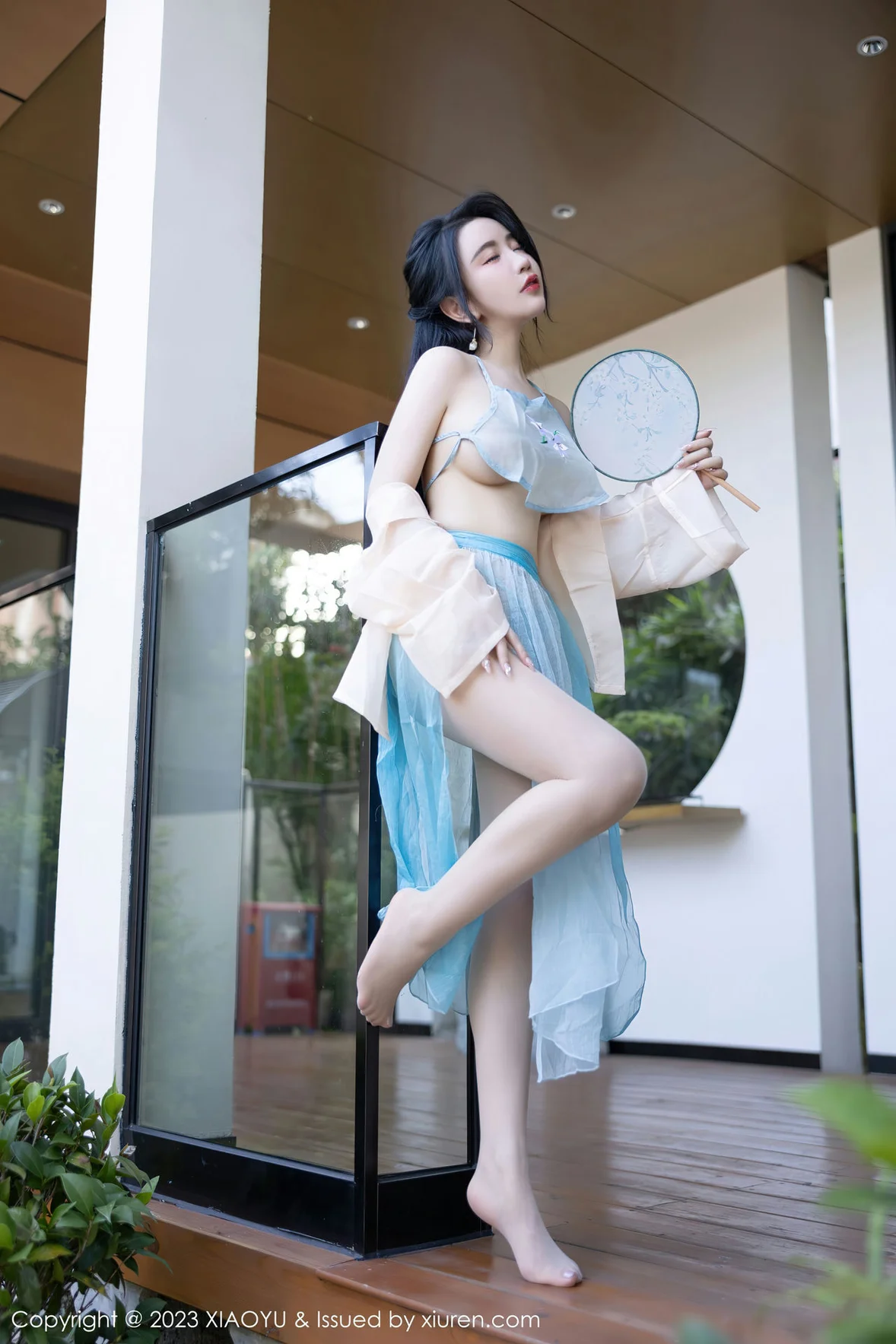  XIAOYU 语画界 Vol.1057 Cherry樱桃酱 淡蓝色古装杭州旅拍 [82P]第8张