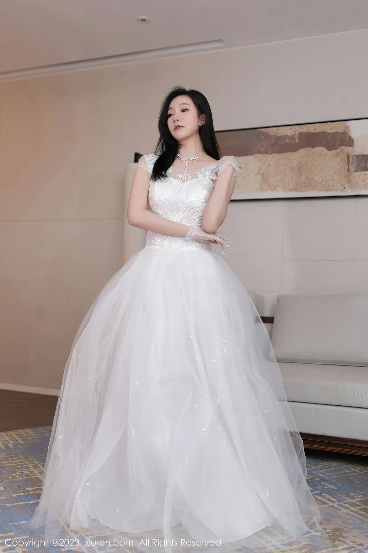  XiuRen 秀人 No.7201 安然anran 白色婚纱性感写真 [80P]第3张