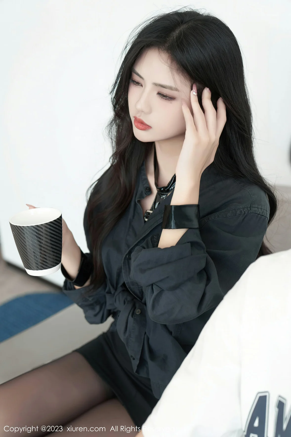  XiuRen 秀人 No.7100 浅浅Danny 黑色情趣性感写真 [85P]第7张