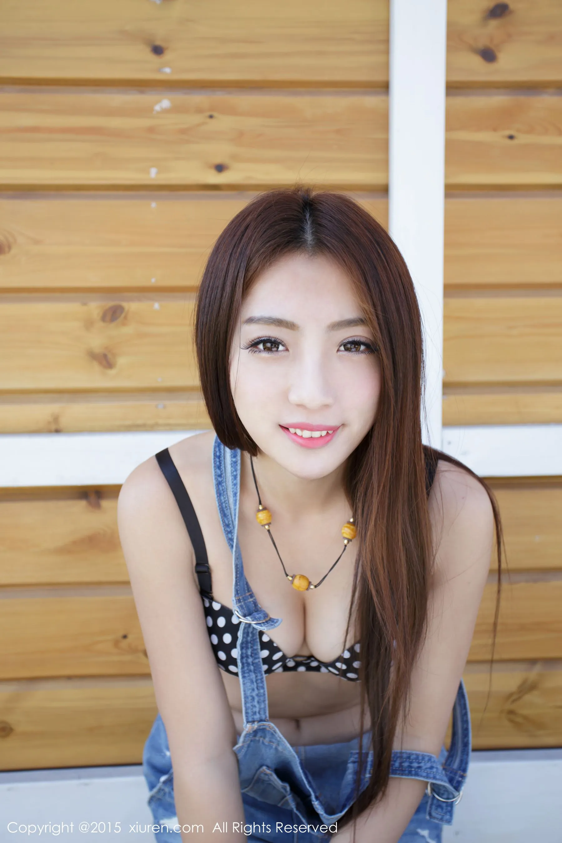 Elma梦《吊带牛仔裤+2套内衣》 秀人网 No.413第4张