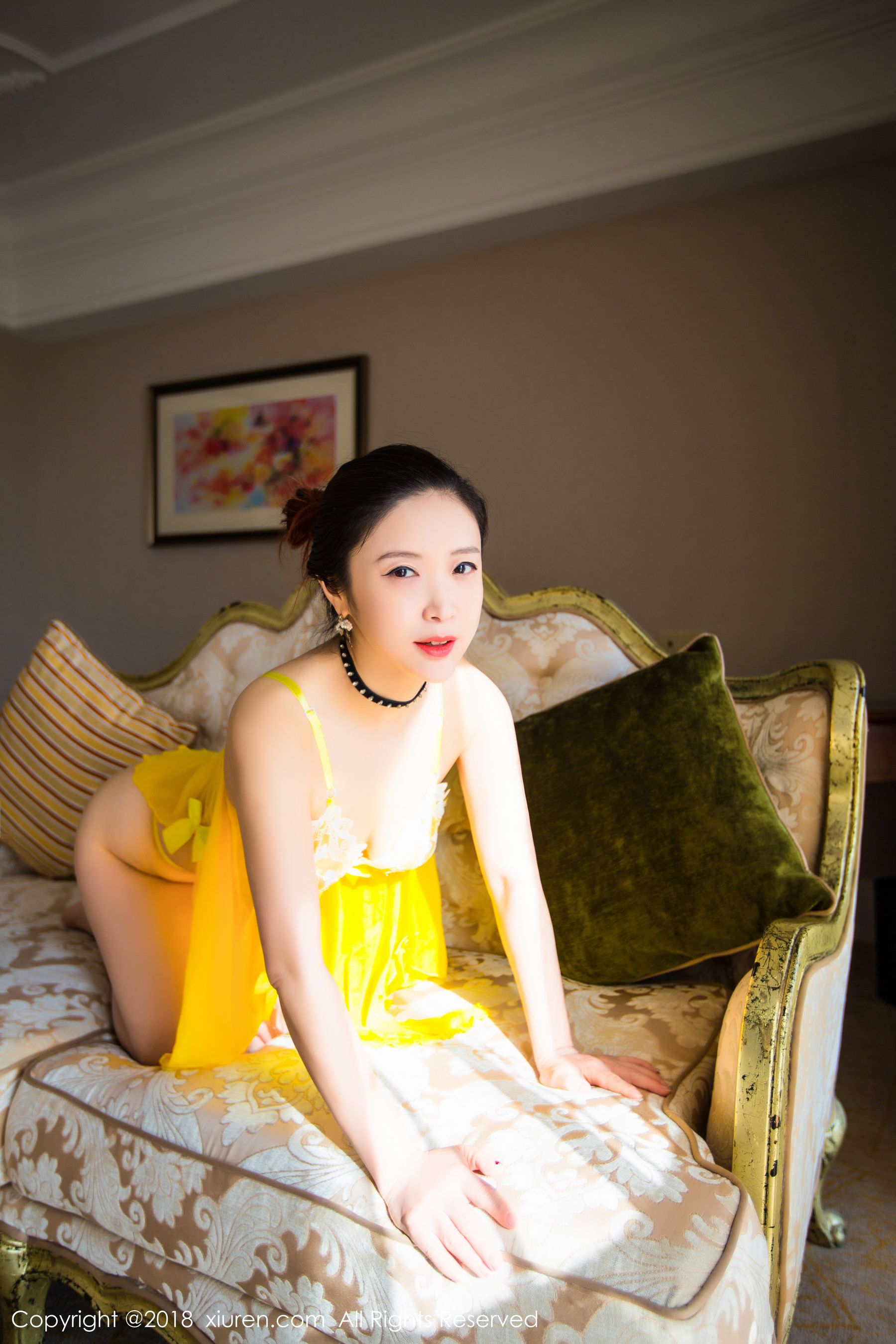 西希白兔《女仆装与透视吊带系列》 秀人 No.903第13张