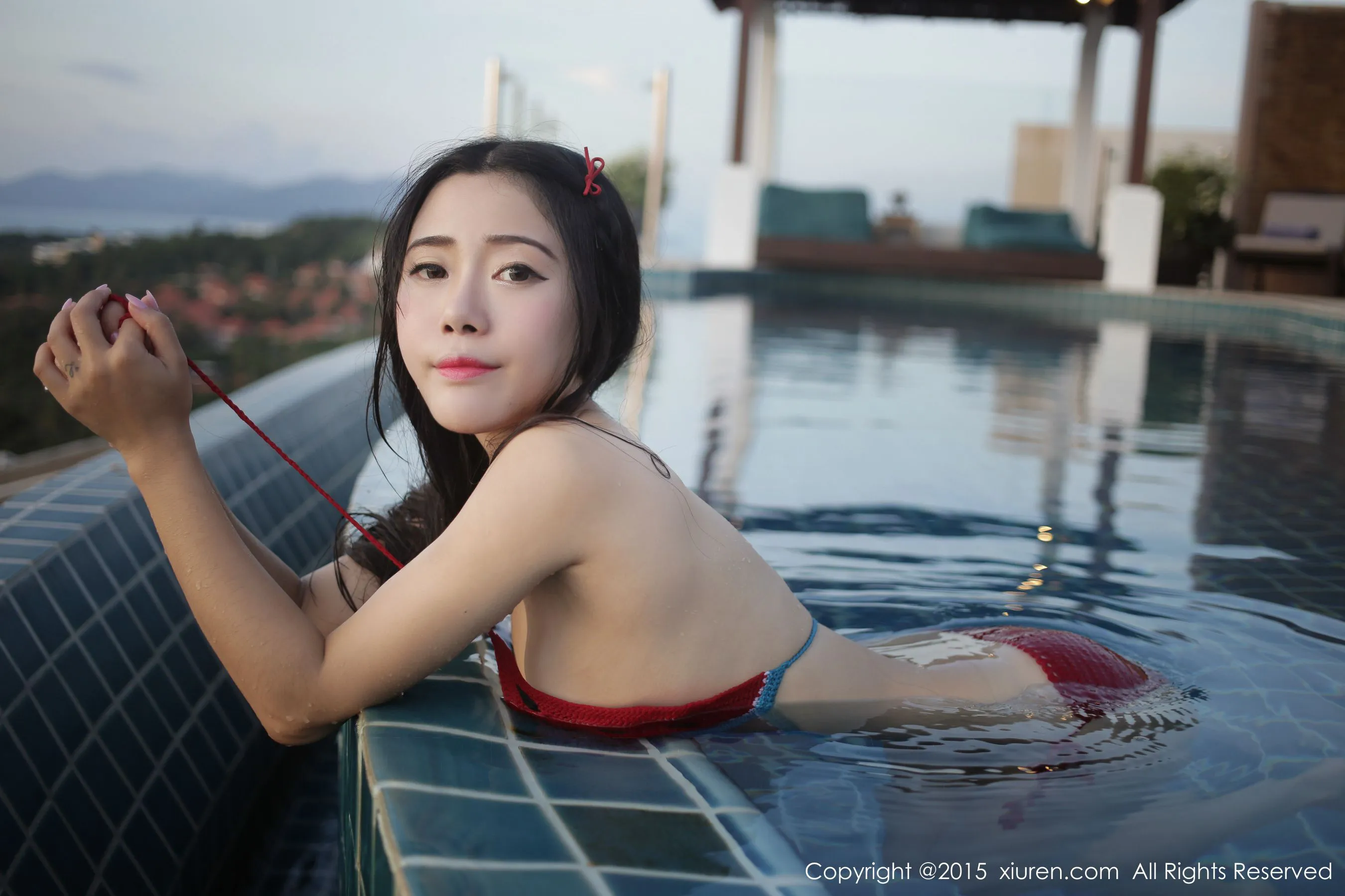 兜豆靓Youlina《苏梅旅拍》比基尼+COS猫女 秀人网 No.445第13张