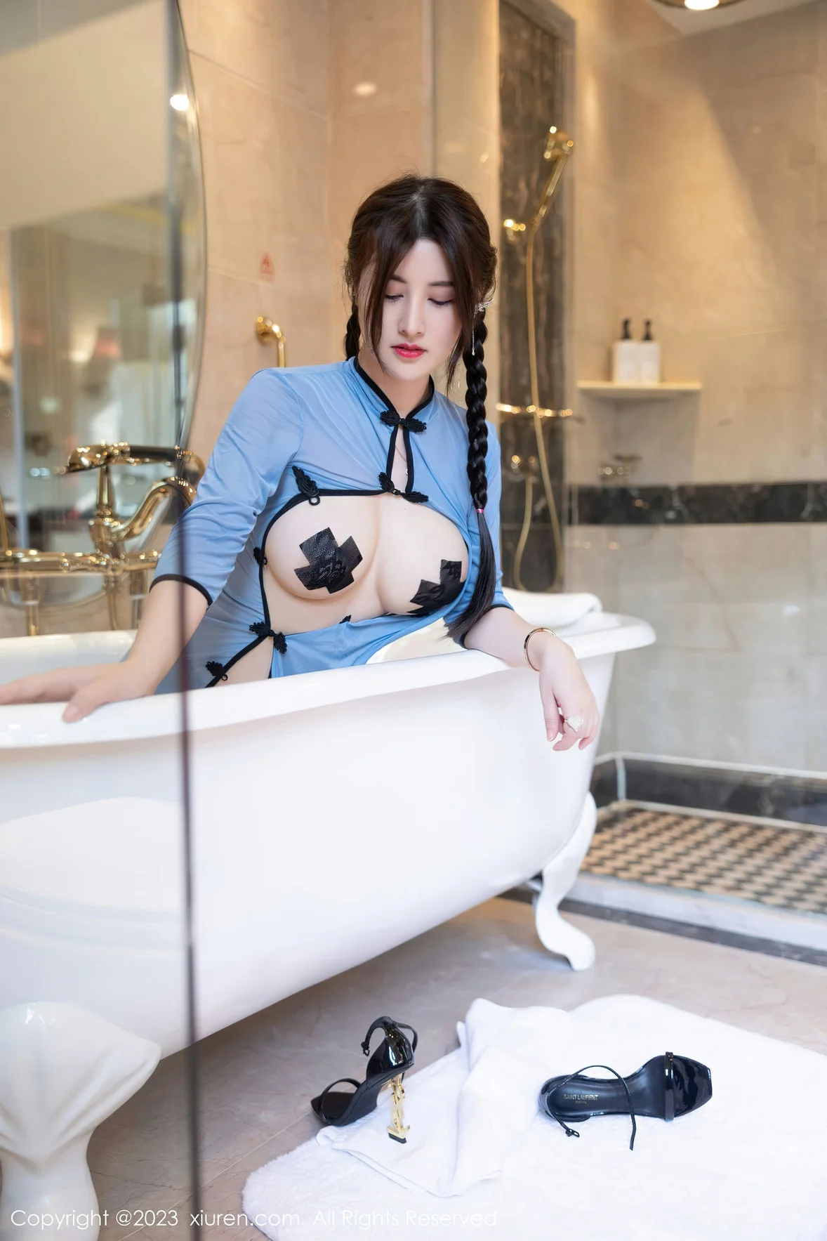  XiuRen 秀人 No.7357 诗诗kiki 轻透旗袍性感写真 [85P]第13张