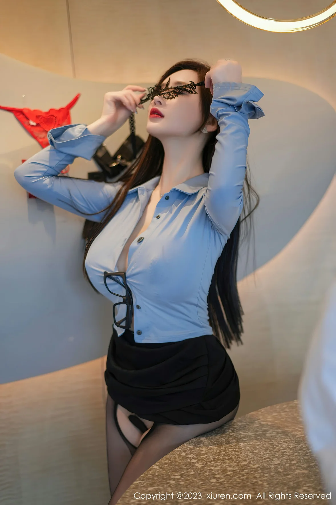  XiuRen 秀人 No.7095 Carol周妍希 魅惑黑丝性感写真 [77P]第7张