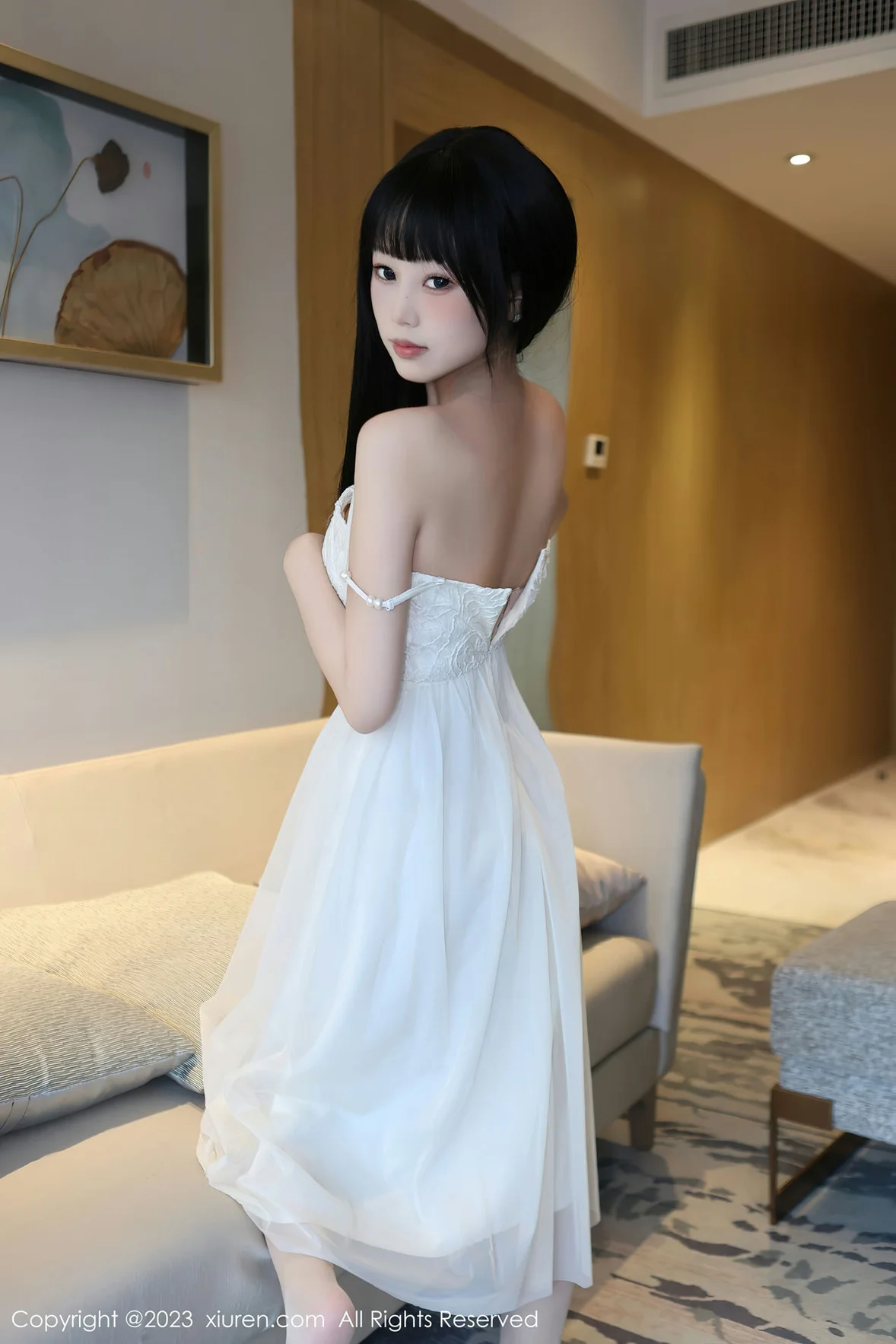  XiuRen 秀人 No.6828 早川京子 连衣长裙性感写真 [80P]第6张