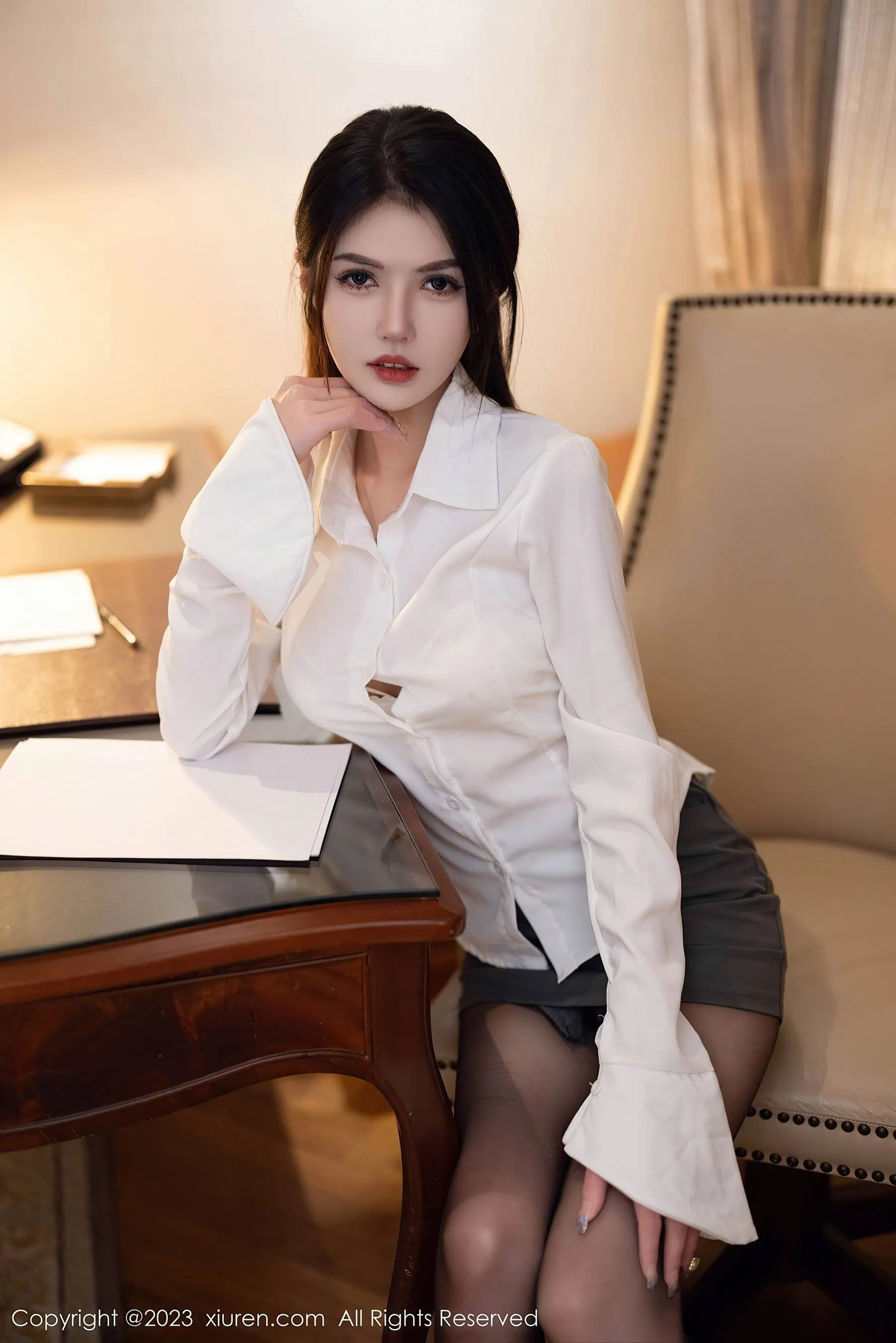  秀人网 No.6125 媛媛酱belle 短裙丝袜第18张