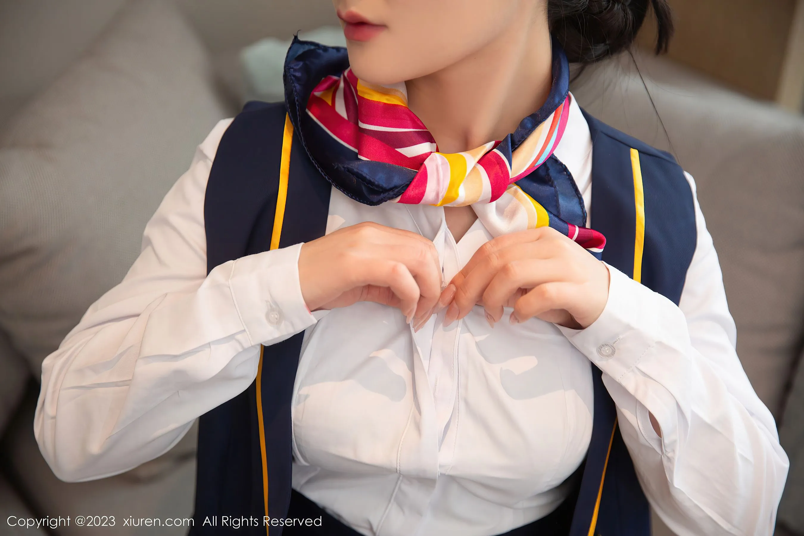  秀人网 No.6714 谭小灵 制服黑丝第26张