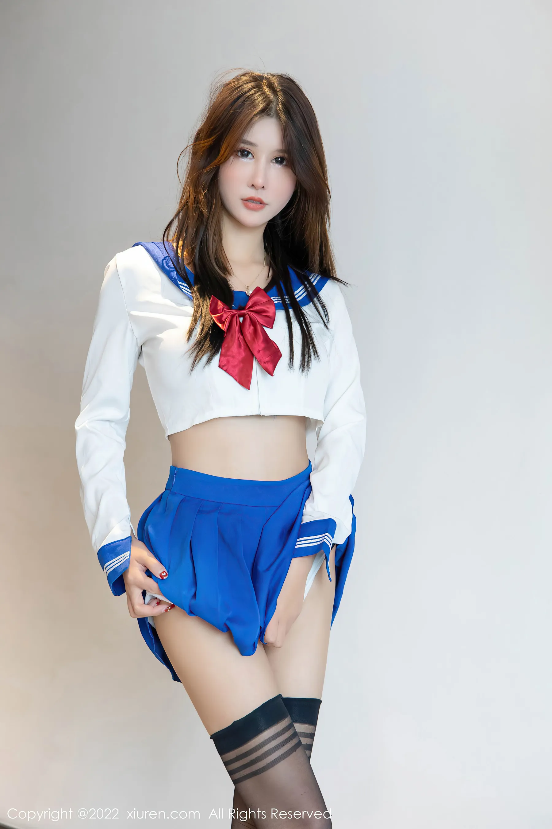  秀人网 No.4781 夏沫沫tifa 黑丝美腿制服诱惑第13张