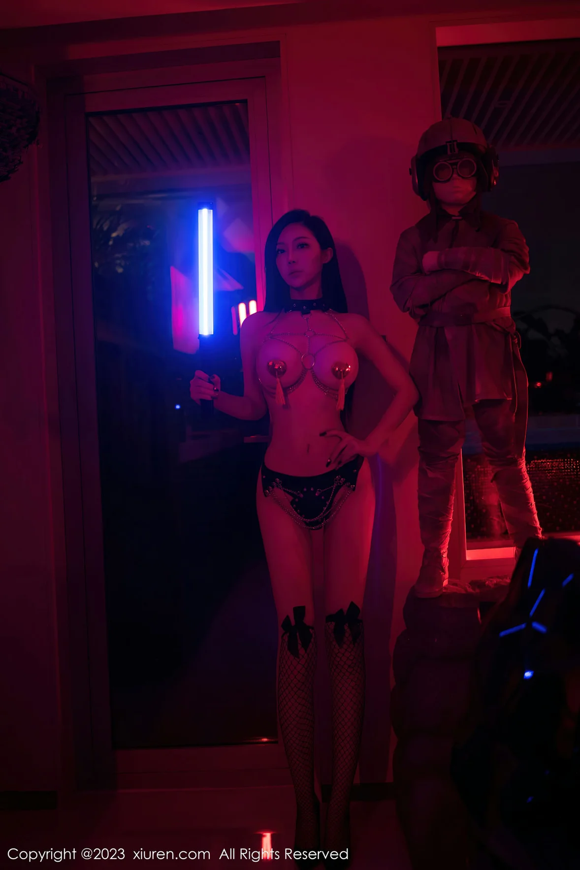  XiuRen 秀人 No.6908 大琪琪Emily 黑色情趣内衣 [83P]第26张