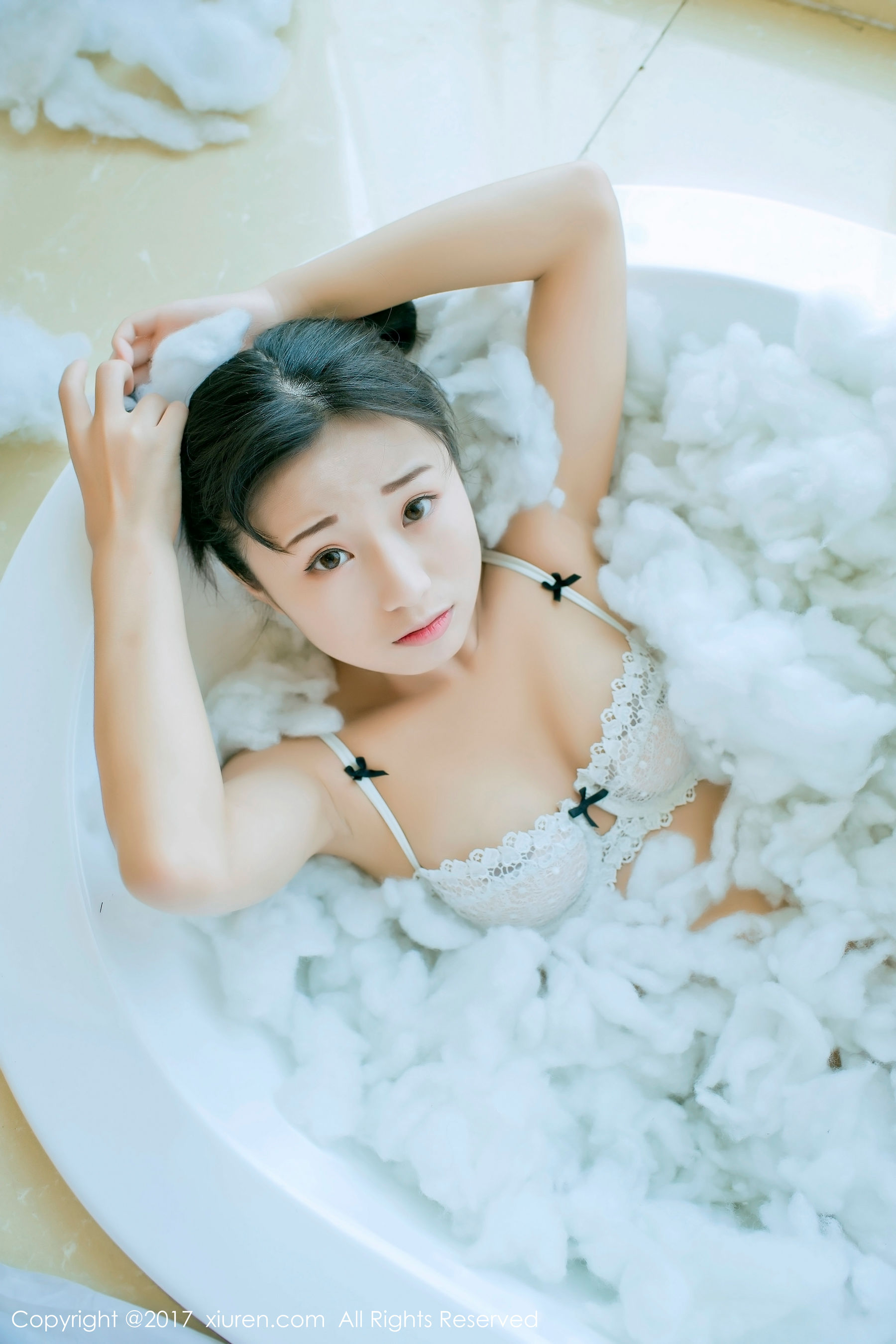  仓井优香《白色蕾丝吊带系列+连体日系高中体操服》 XiuRen 秀人网 NO.805第17张