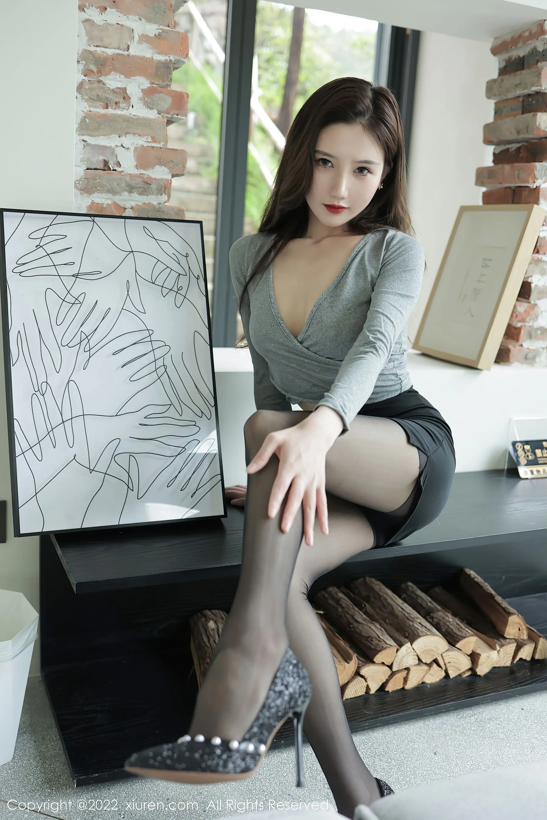  秀人网 No.5082 古月小同学 美腿黑丝第16张