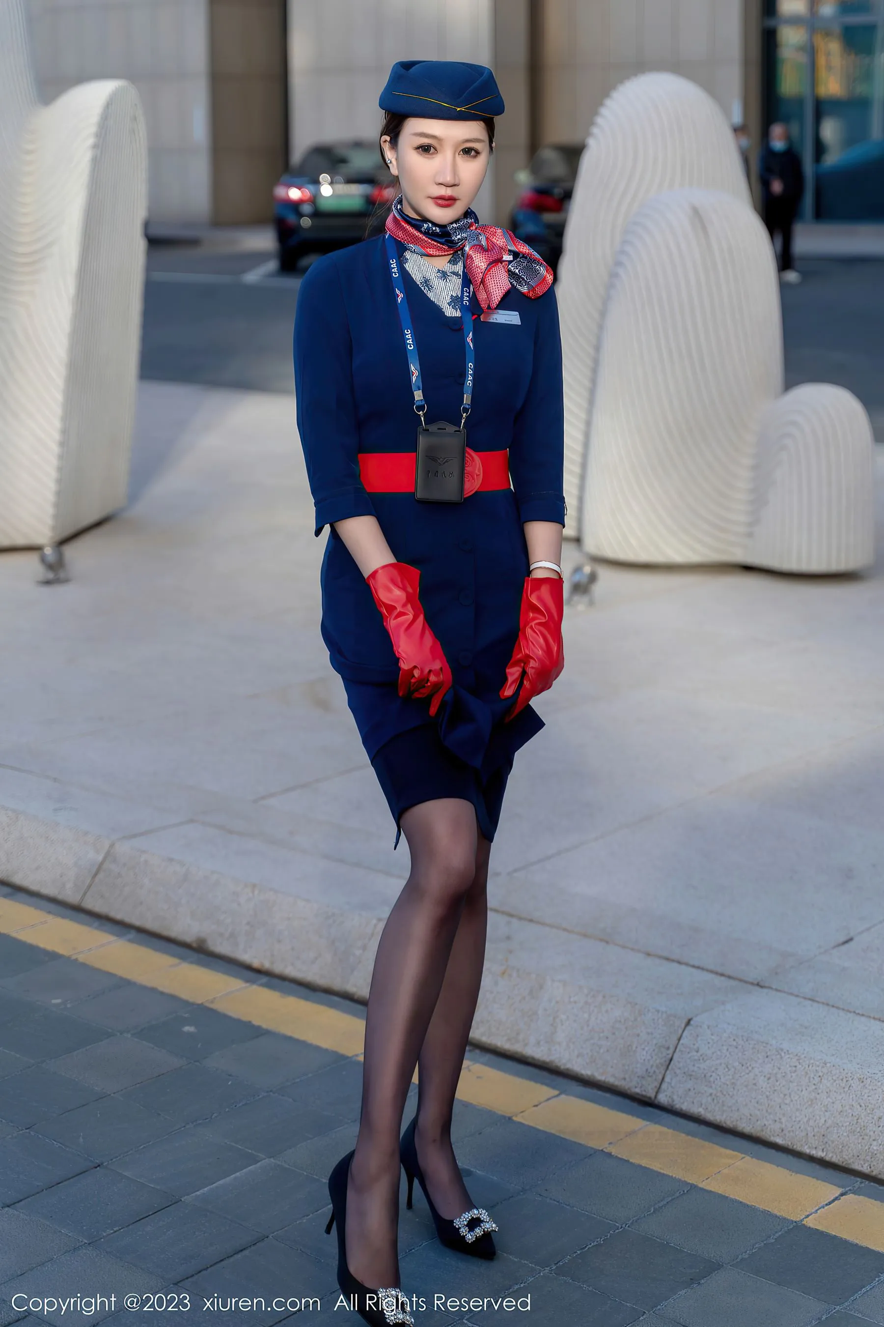  秀人网 No.6288 顾乔楠Cora 空姐制服第15张