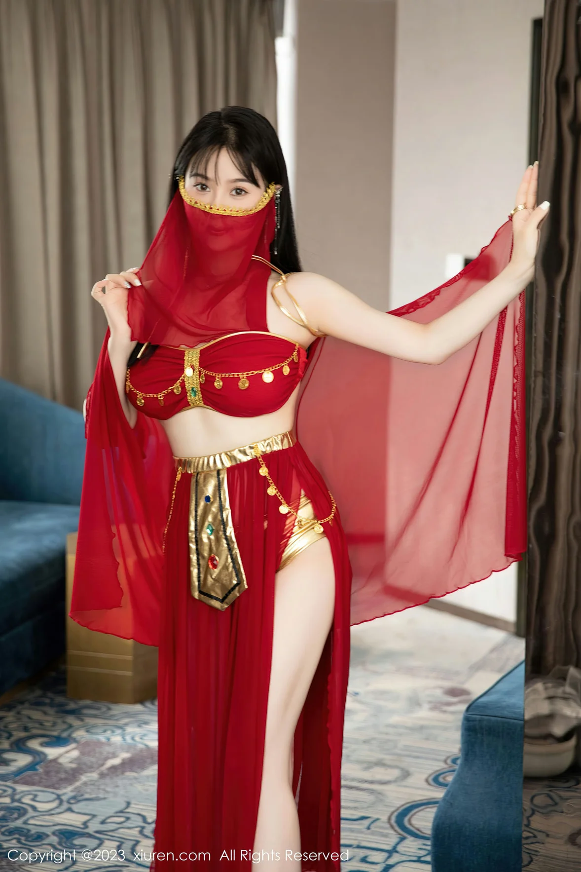  XiuRen 秀人 No.7103 柚琪Rich 红色西域舞服性感写真 [74P]第3张