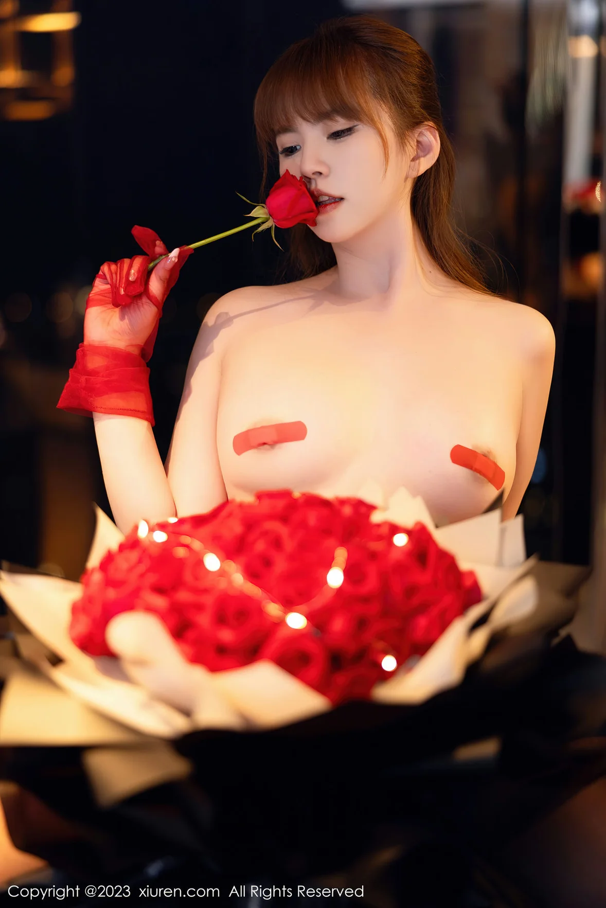  XiuRen 秀人 No.6981 张思允Nice 红色轻透情趣内衣性感写真 [72P]第10张