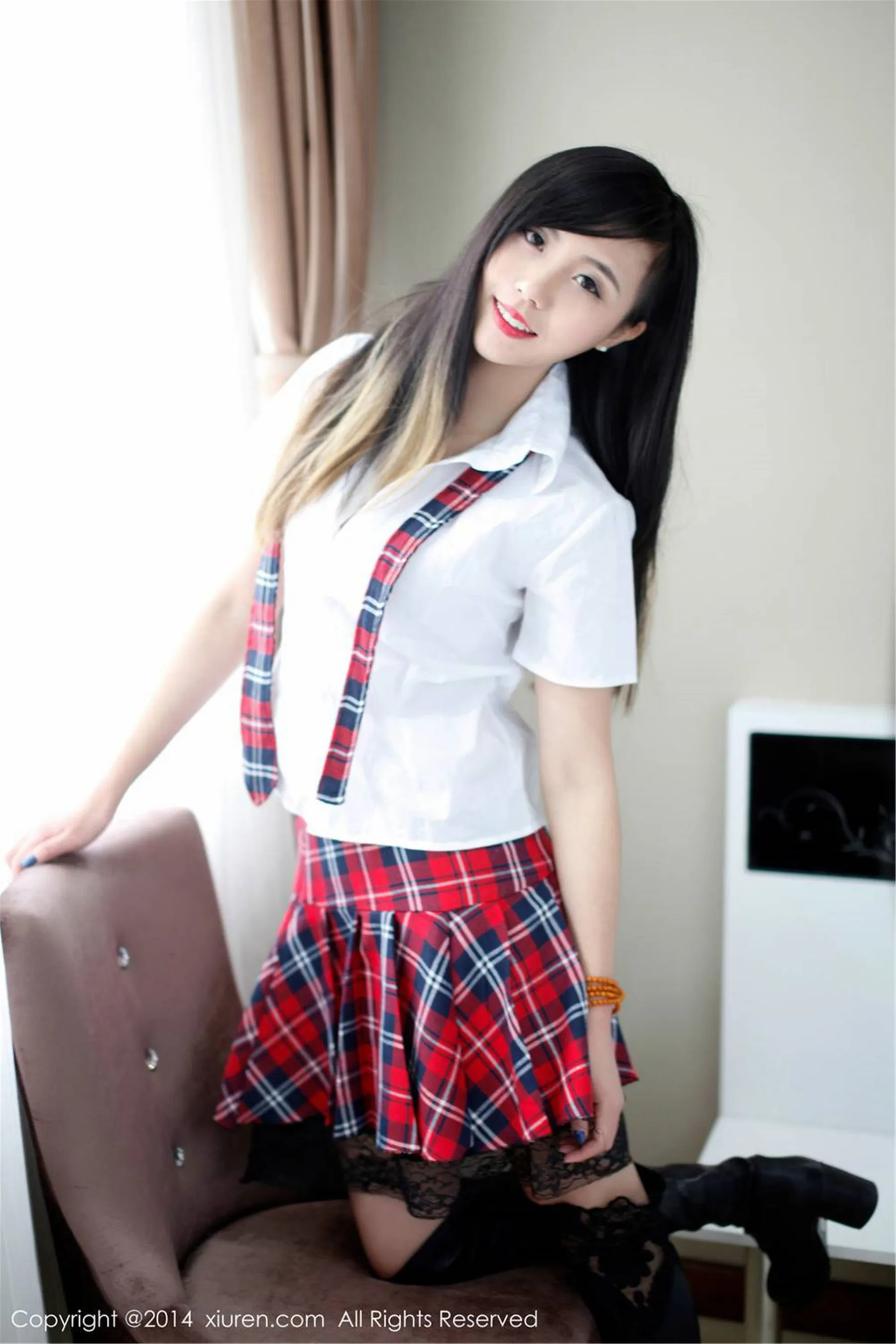  甜美新人模特：谢忱倬 秀人网 No.254第6张